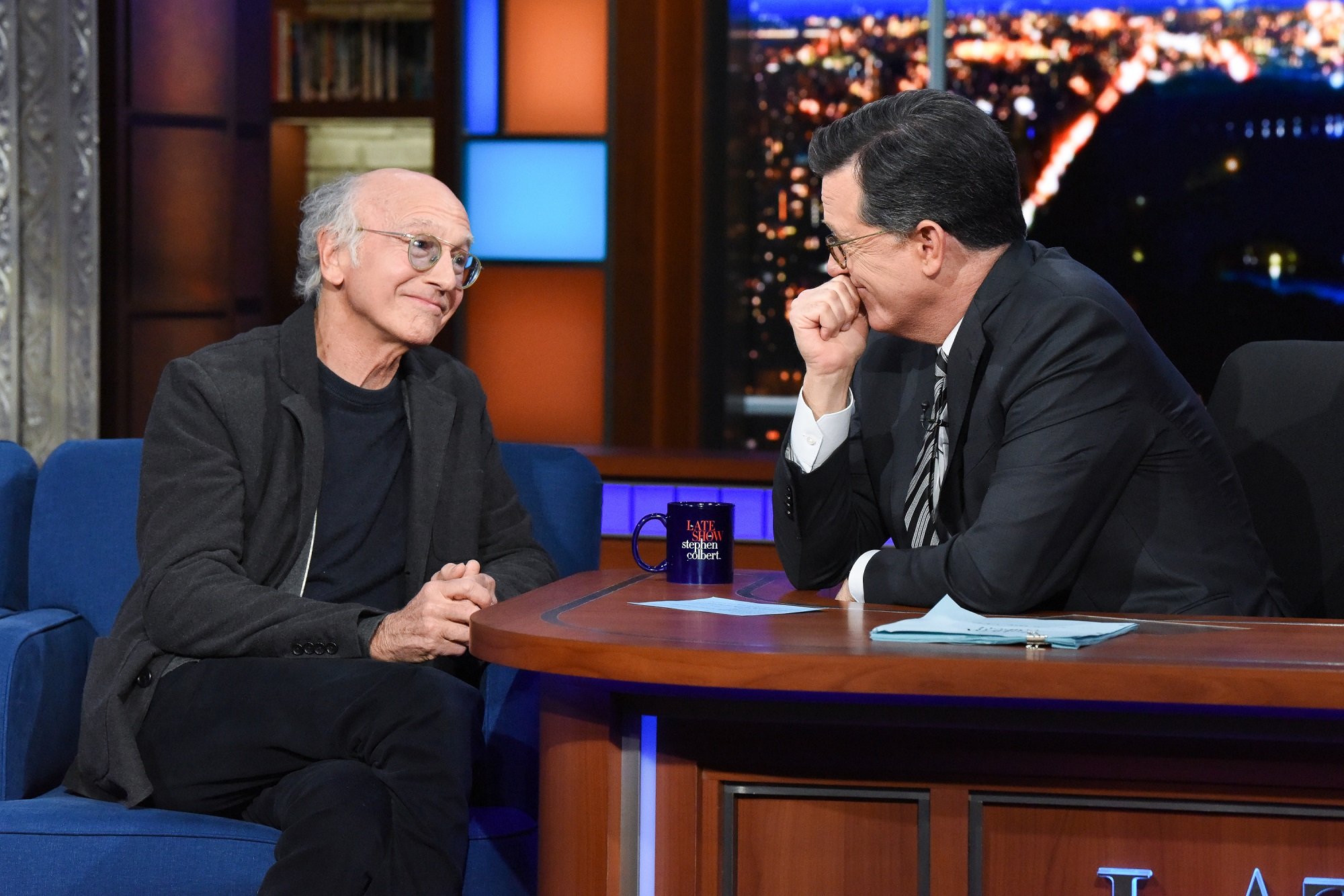 Stephen Colbert and Larry David