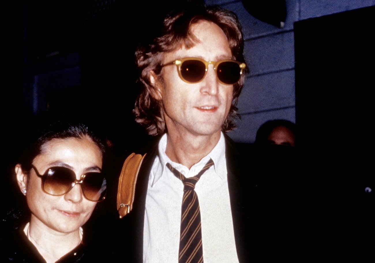 John Lennon and Yoko Ono between sessions for 'Double Fantasy'
