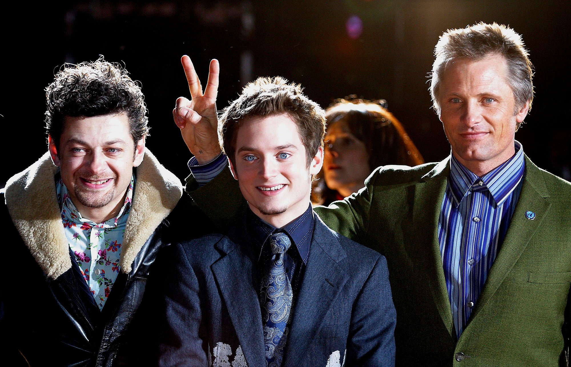 Andy Serkis, Elijah Wood, and Viggo Mortensen of Lord of the Rings