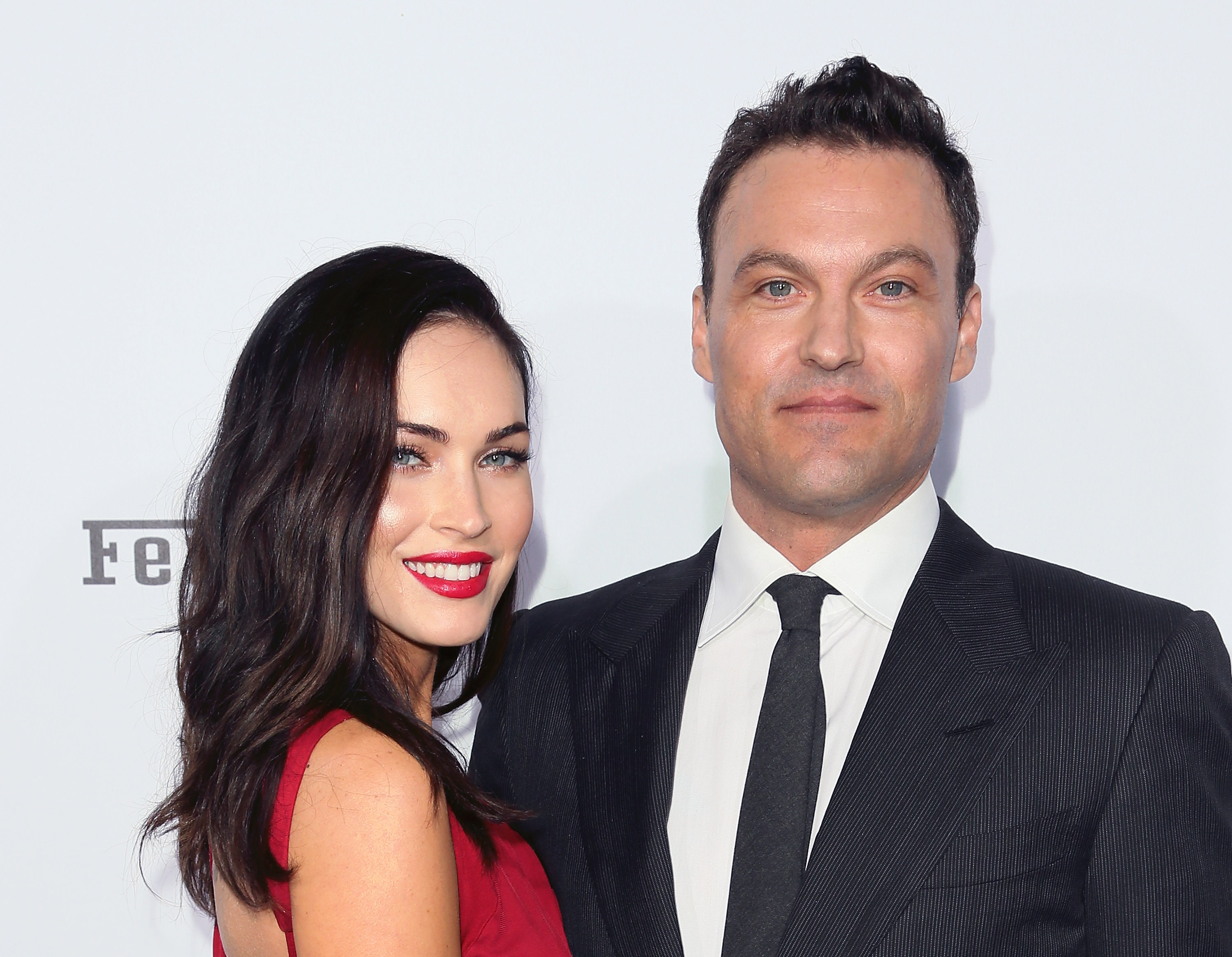 Megan Fox (L) and Brian Austin Green attend Ferrari's 60th Anniversary in the USA Gala at the Wallis Annenberg Center for the Performing Arts on October 11, 2014 in Beverly Hills, California.