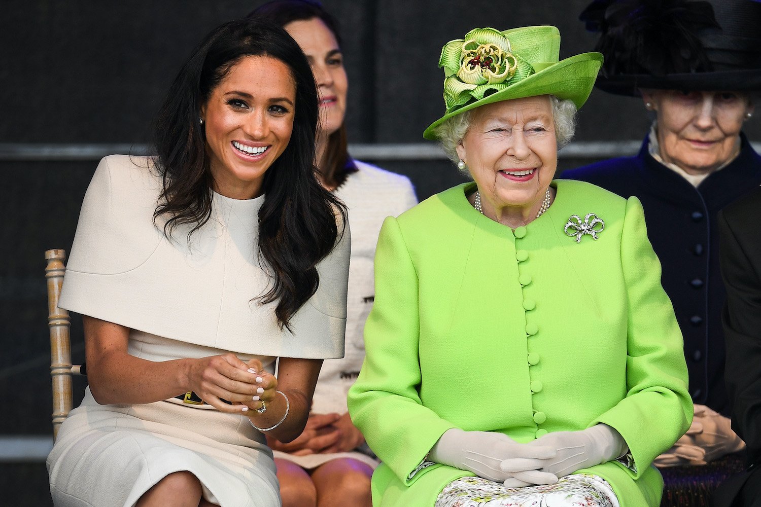 Meghan Markle and Queen Elizabeth attend a ceremony to open the new Mersey Gateway Bridge on June 14, 2018