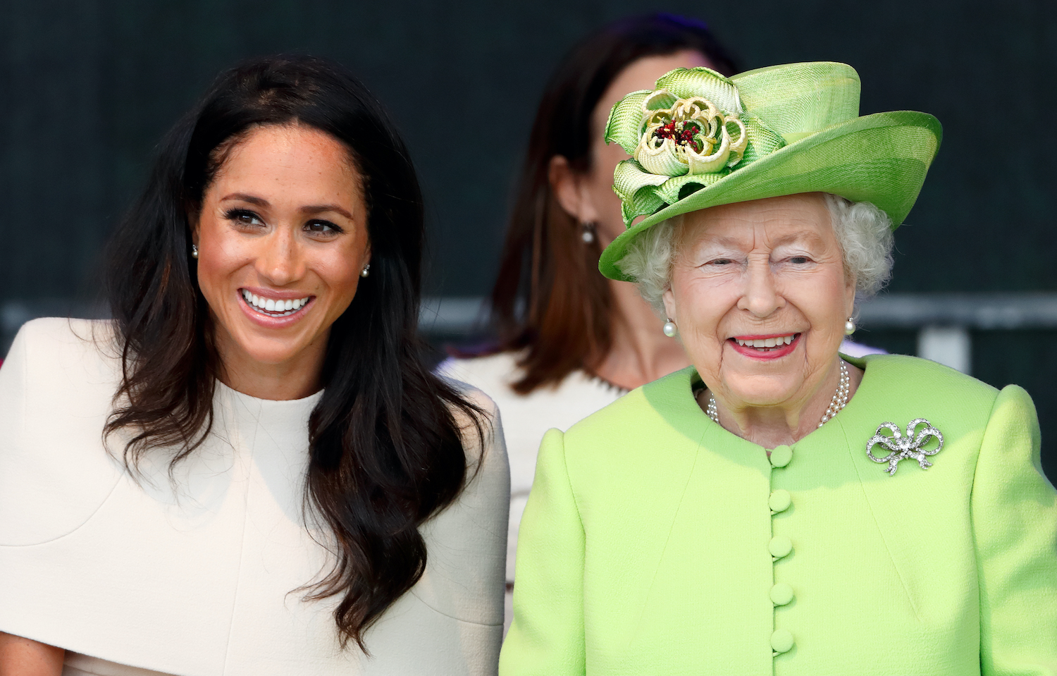 Meghan Markle and Queen Elizabeth II attend a ceremony to open the new Mersey Gateway Bridge on June 14, 2018