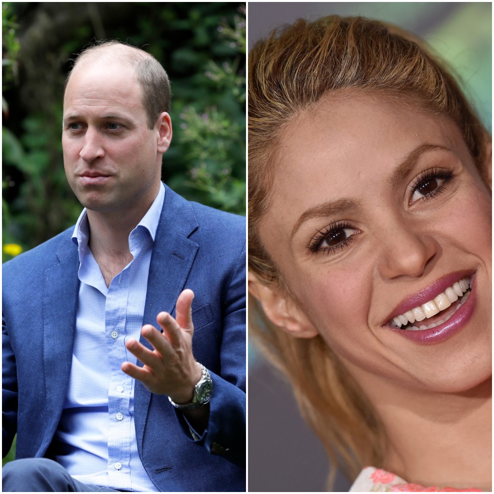 Left to right: Prince William and Shakira