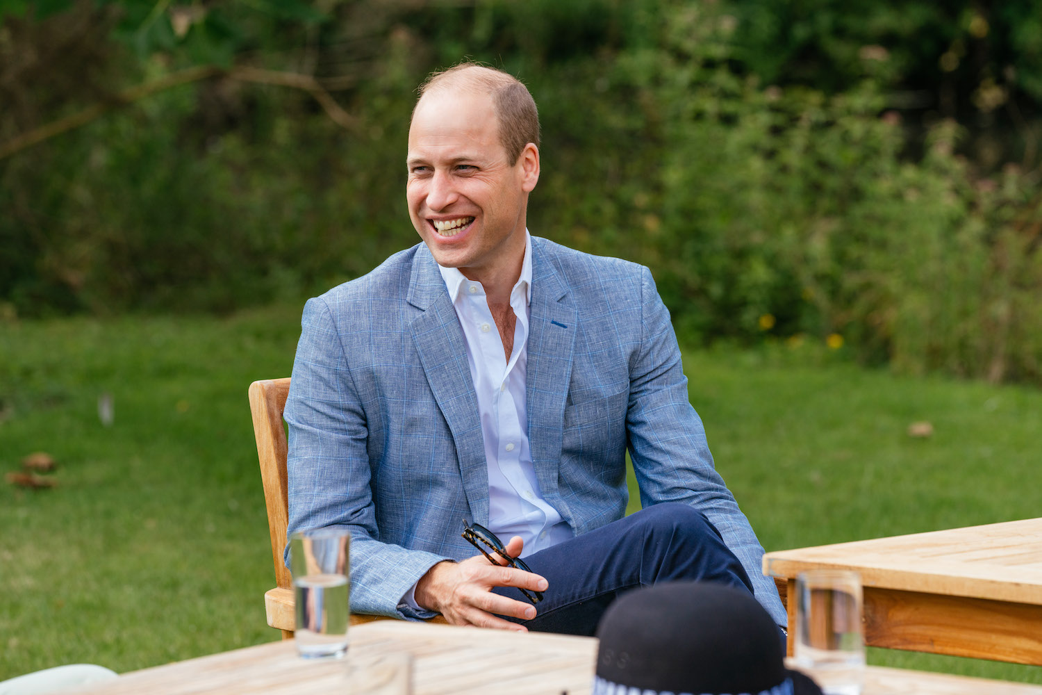 Prince William speaks to four representatives from organisations which will benefit from the Royal Foundation's £1.8 Million fund to support frontline workers and the nation's mental health at the Sandringham Estate