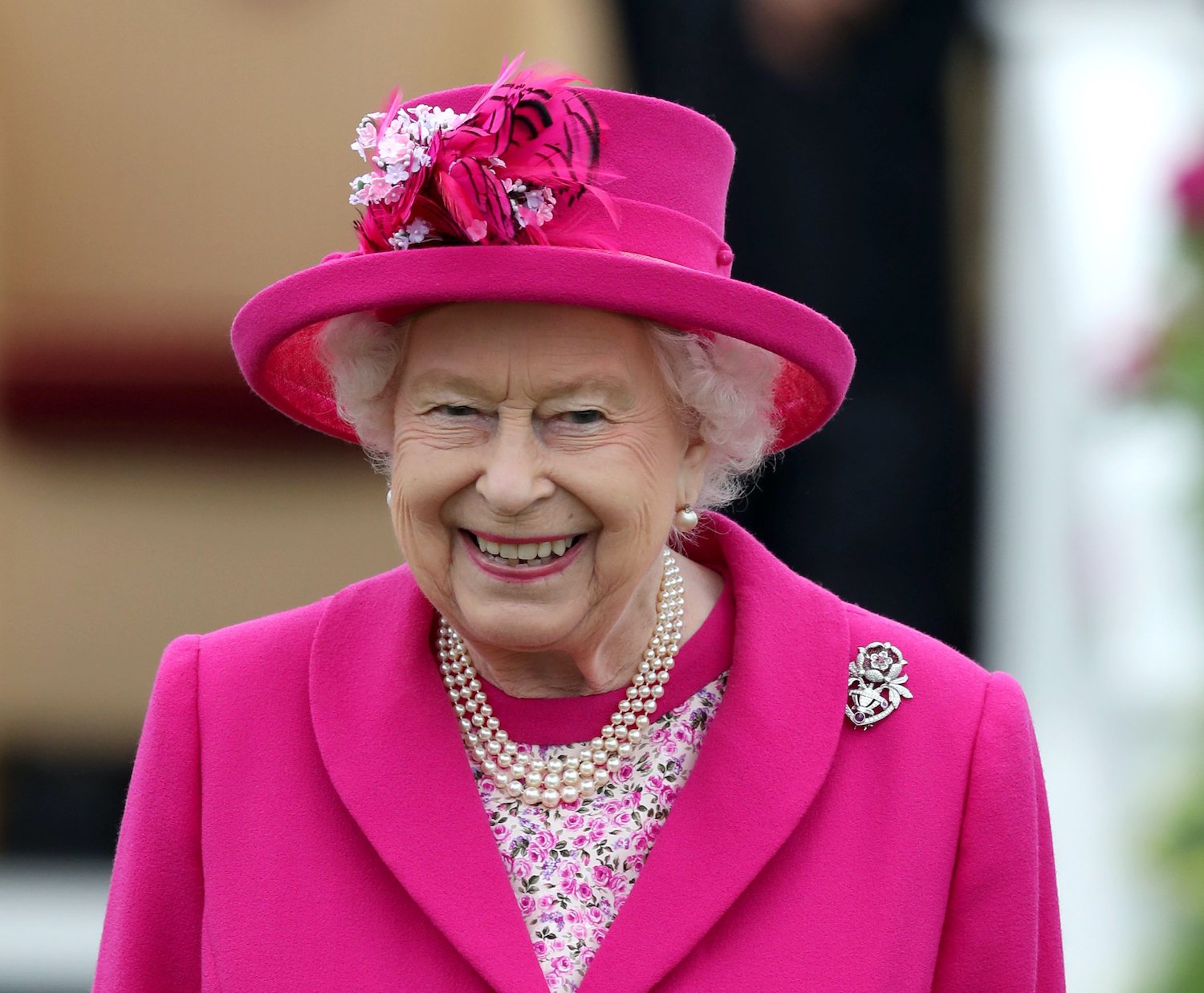 Queen Elizabeth II during the OUT-SOURCING Inc Royal Windsor Cup at the Guards Polo Club