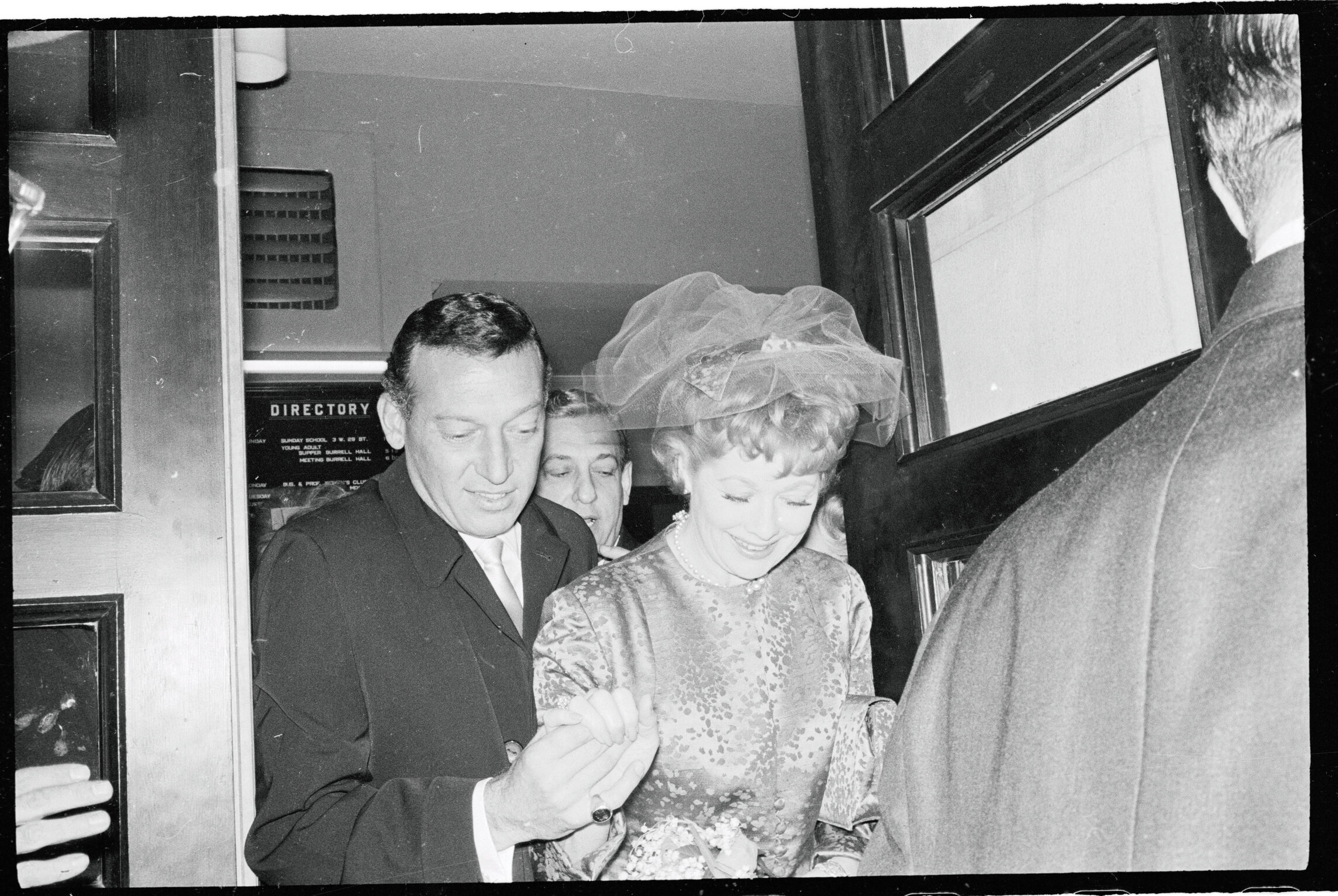 Lucille Ball and Gary Morton on their wedding day