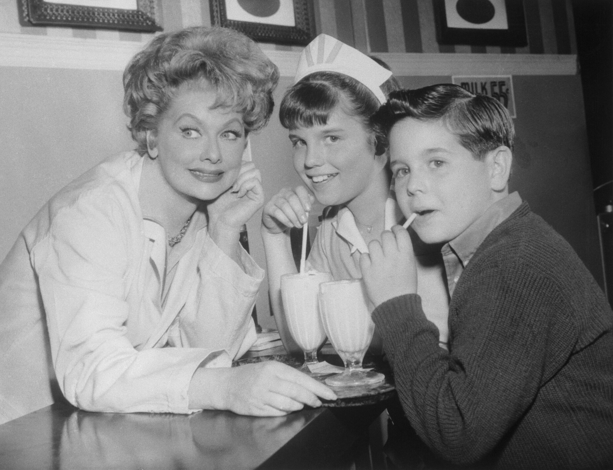 Lucille Ball, Lucie Arnaz, and Desi Arnaz Jr.