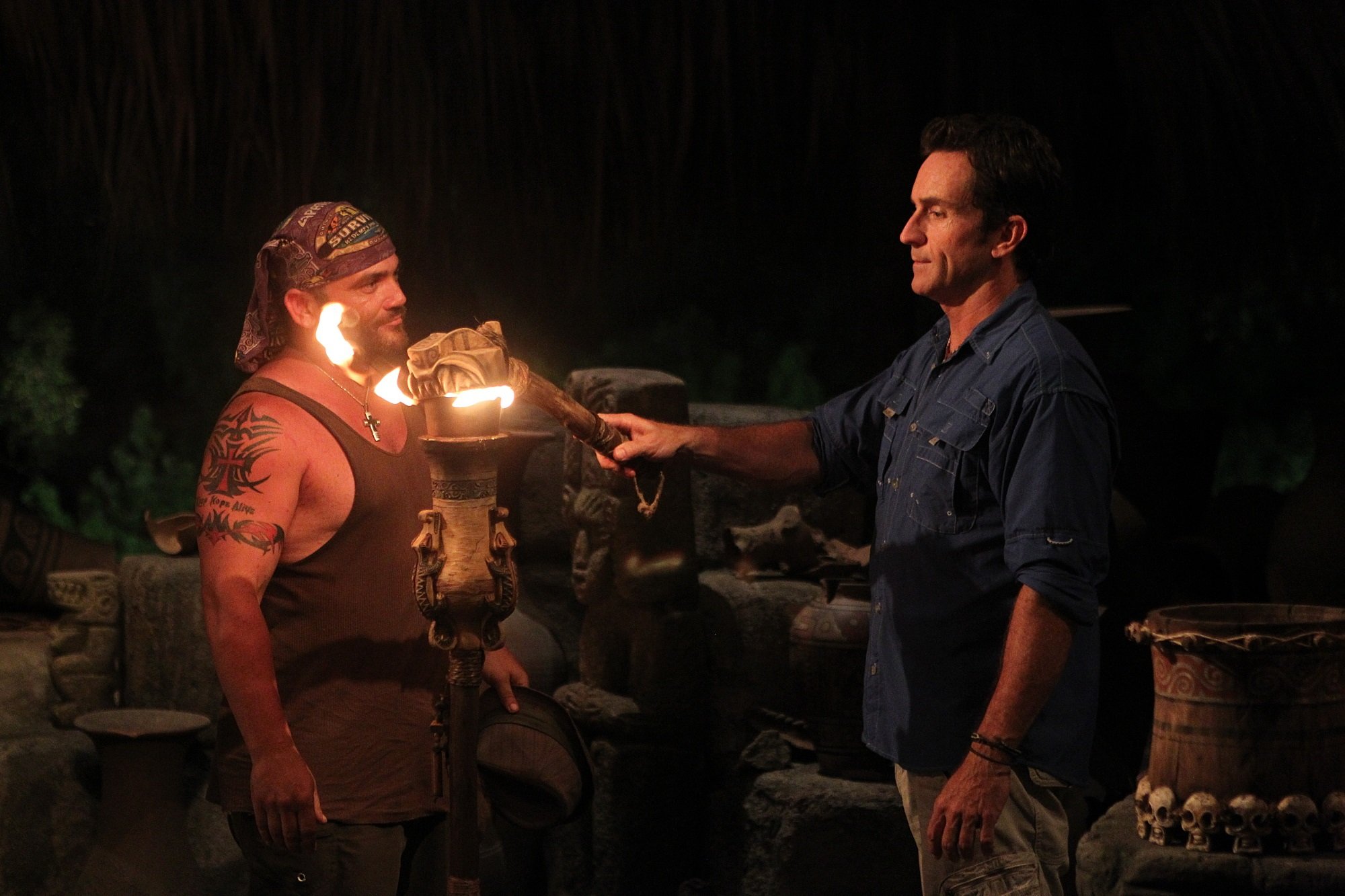 Russell Hantz and Jeff Probst of Survivor -- is Russell Hantz a good 'Survivor' player?