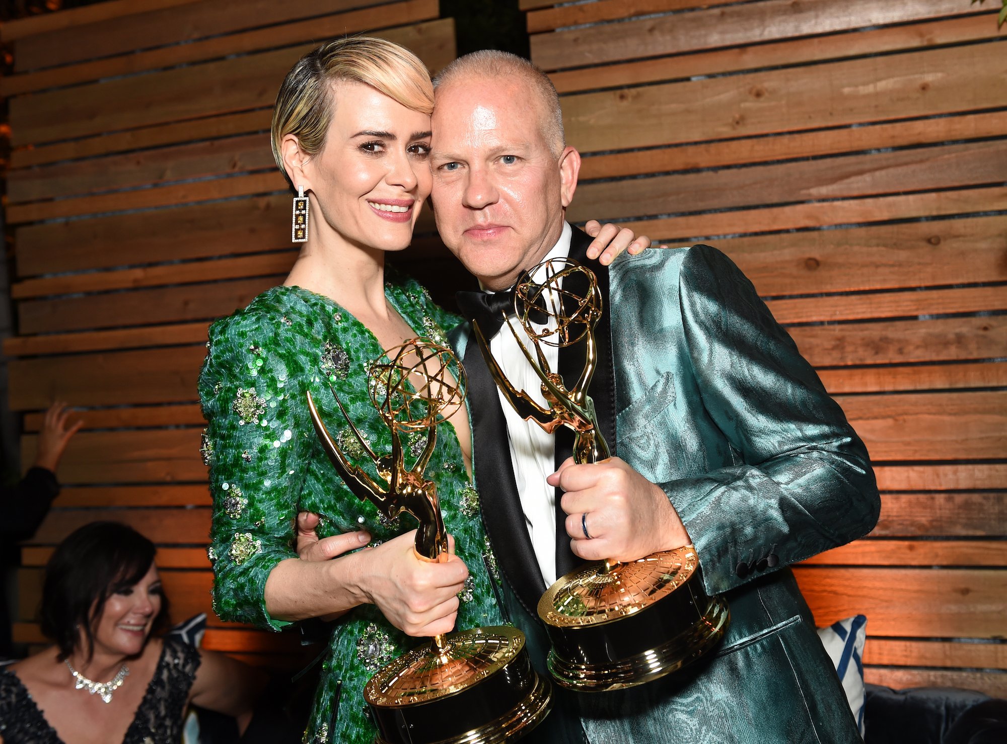 Sarah Paulson and Ryan Murphy at the FOX Broadcasting Company, FX, National Geographic, And Twentieth Century Fox Television's 68th Primetime Emmy Awards After Party on September 18, 2016.