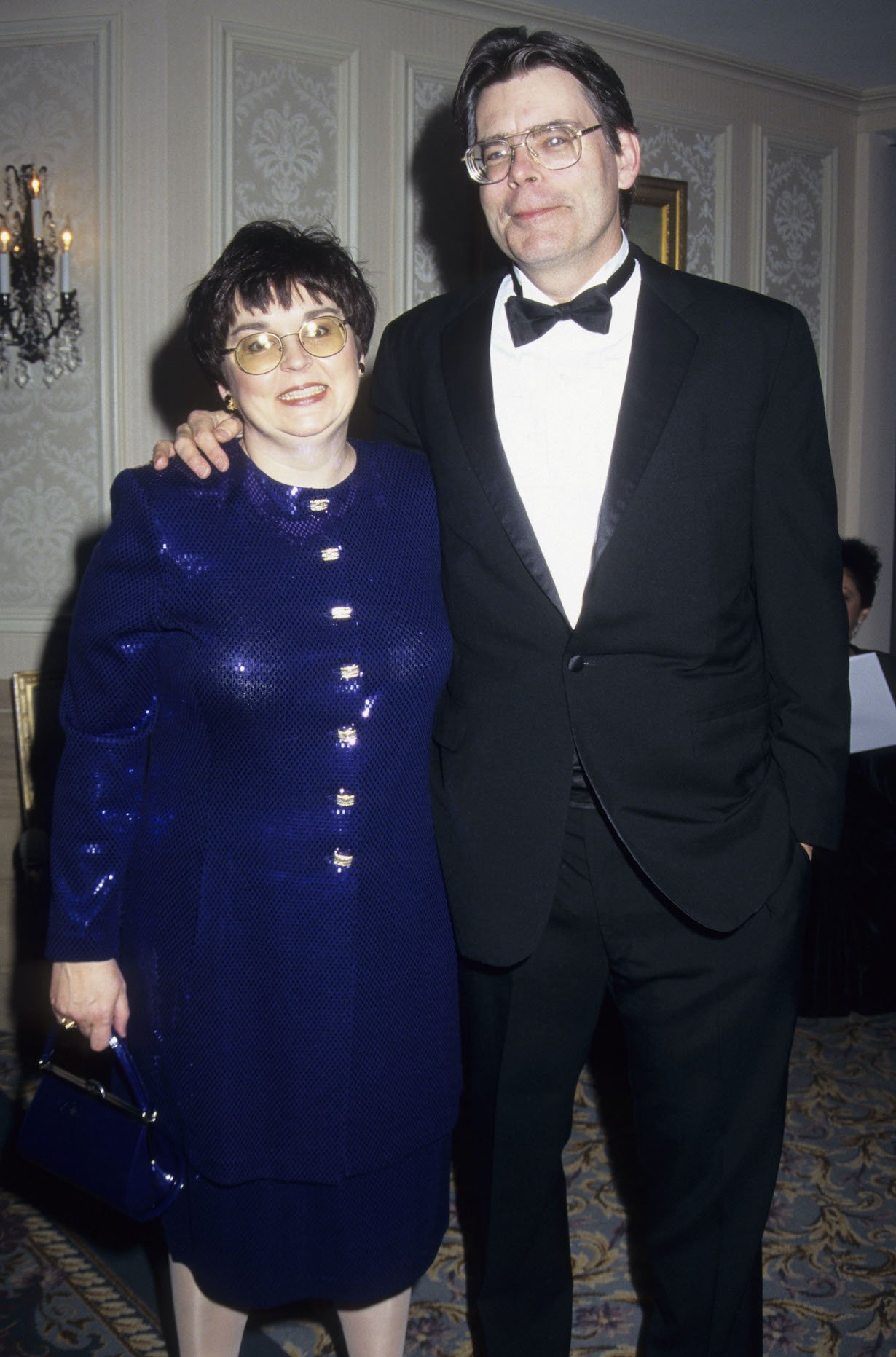 Stephen King and wife Tabitha King attend 17th Annual Salute to Women in Sports Awards on October 21, 1996