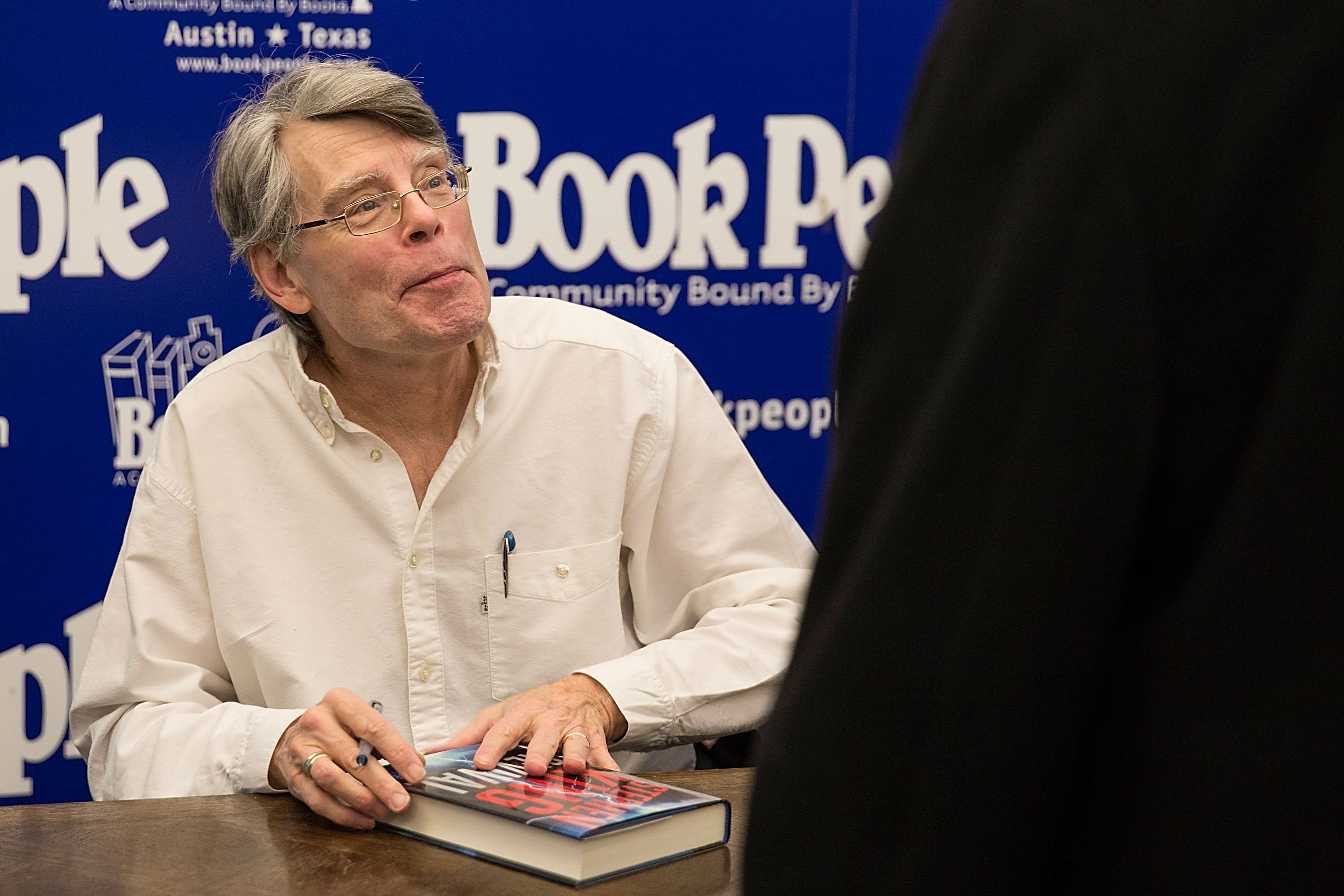 Author Stephen King signs copies of his book 'Revival'
