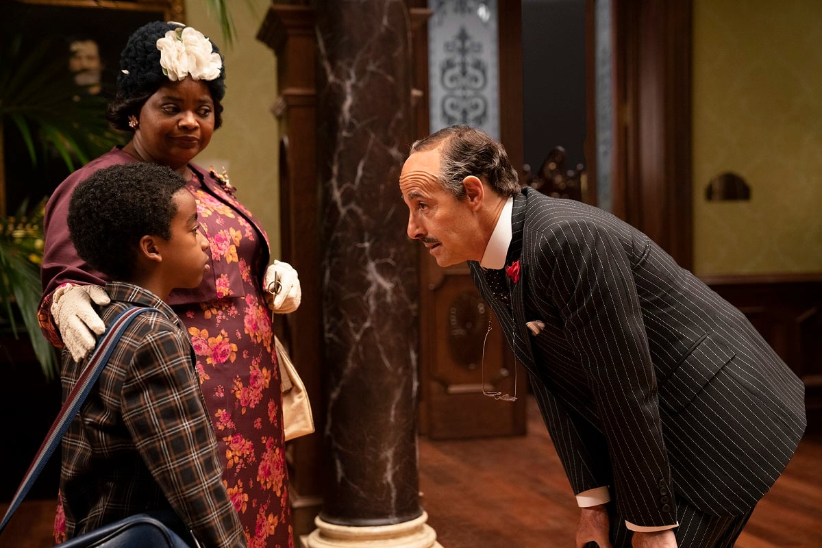 Octavia Spencer as Grandma and Stanley Tucci as Mr. Stringer in 'The Witches'