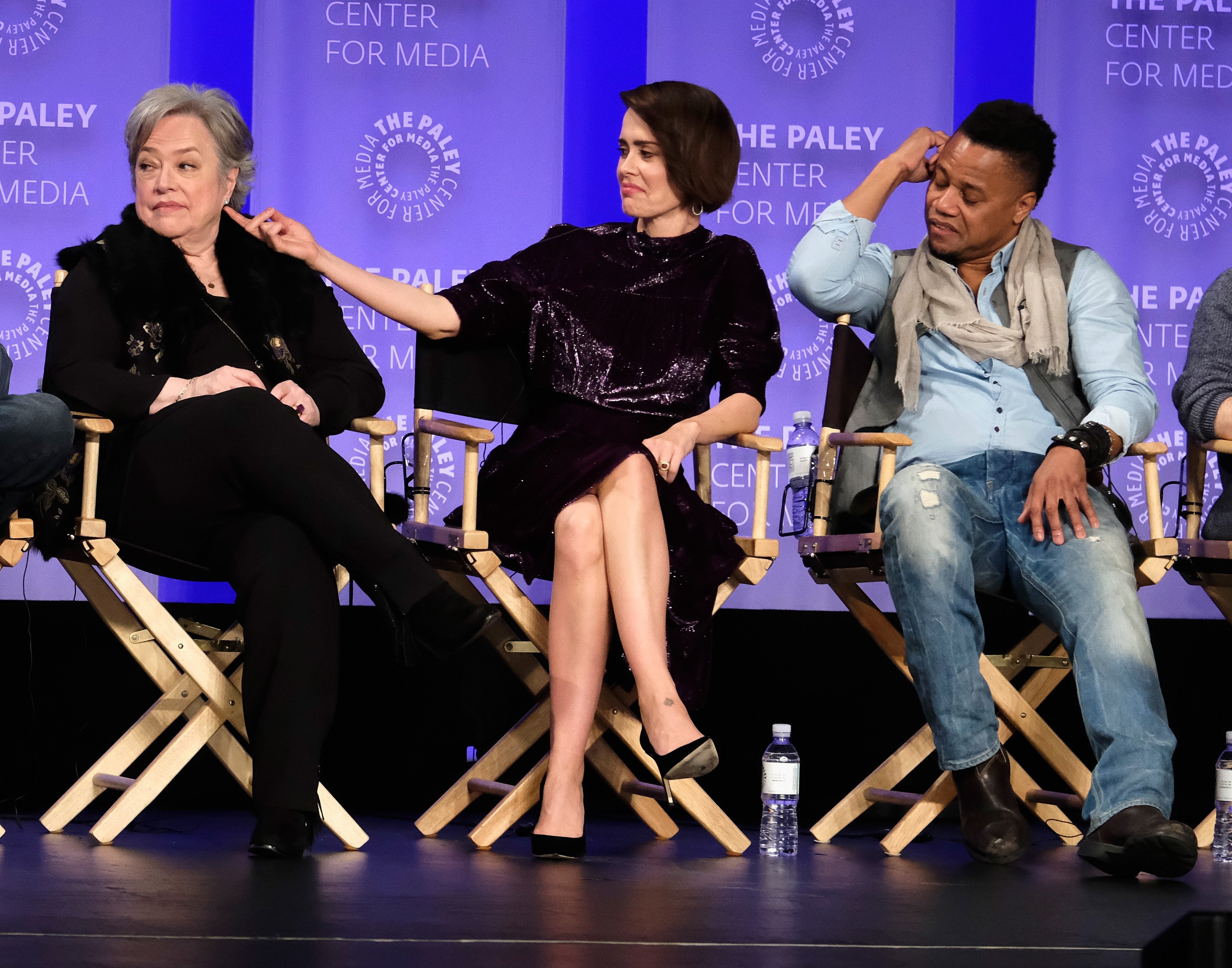 Actors Kathy Bates, Sarah Paulson, Cuba Gooding Jr. of 'American Horror Story "Roanoke'