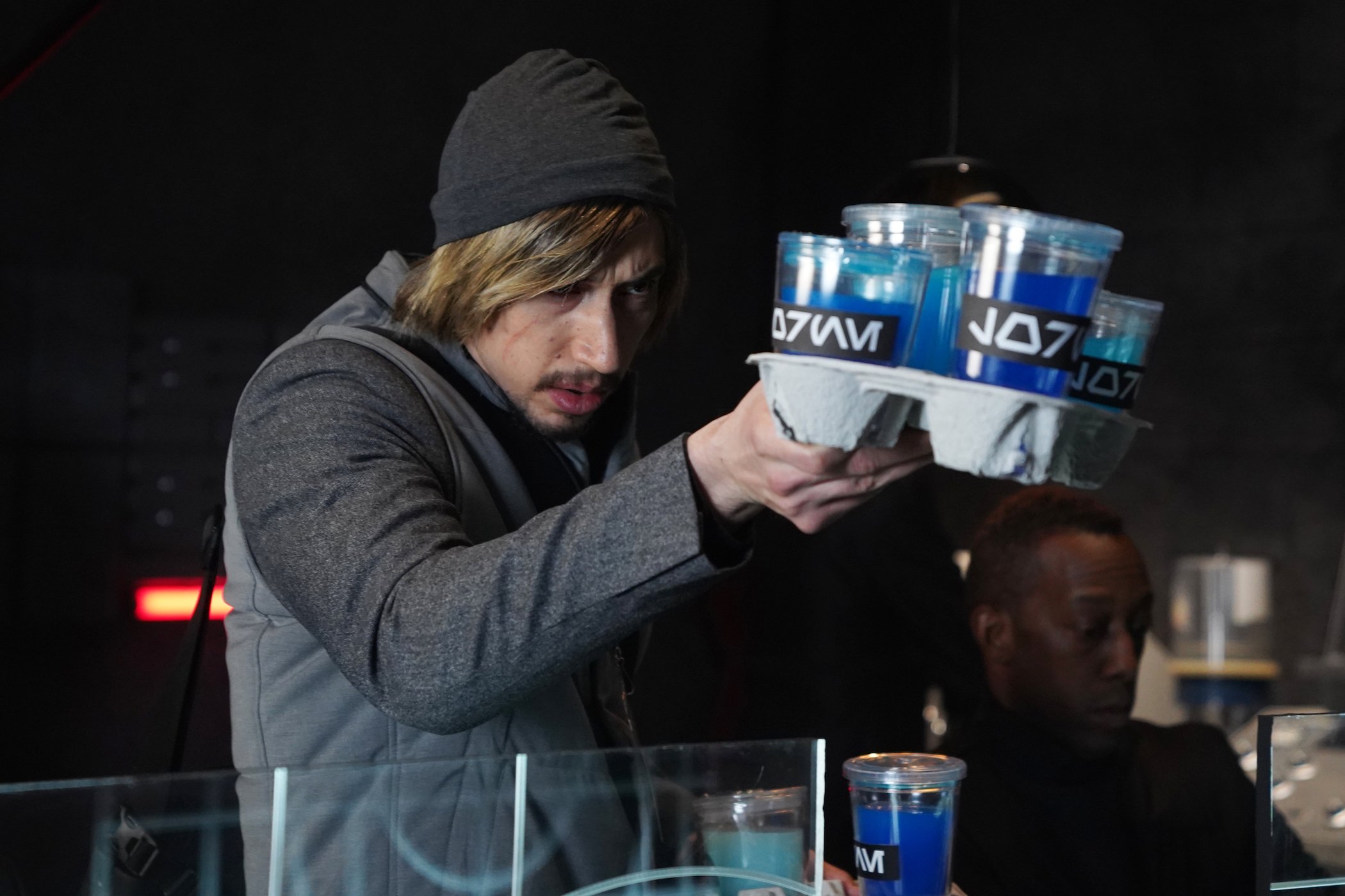 Host Adam Driver as Kyle Ren during the 'Undercover Boss: Where Are They Now'