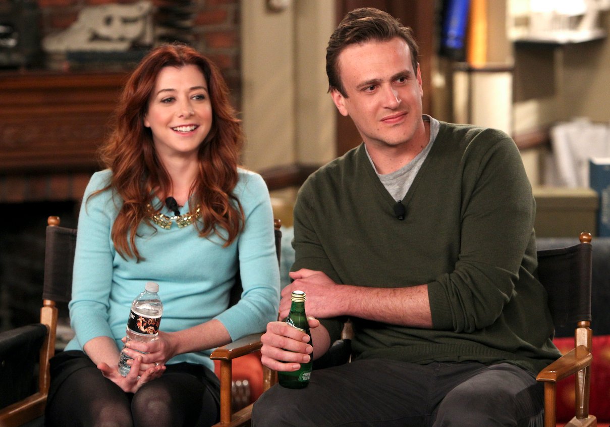 Alyson Hannigan and Jason Segel during a TCA press conference