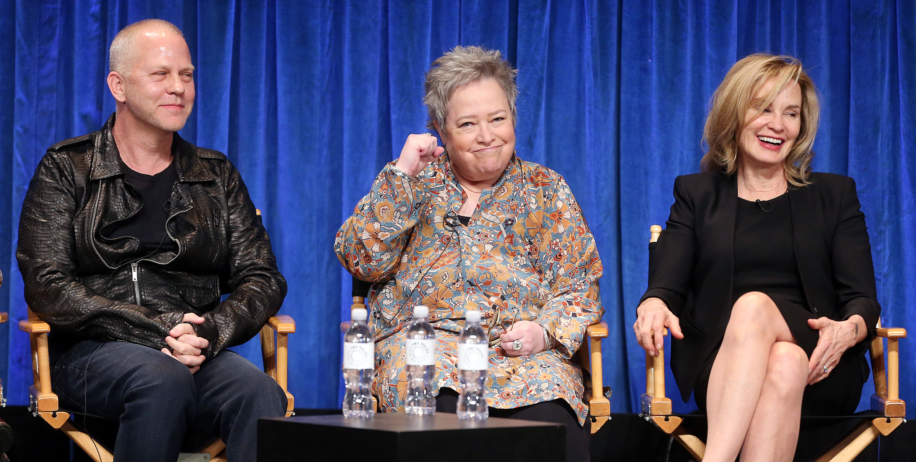 Creator/Executive producer Ryan Murphy, and actors Kathy Bates and Jessica Lange