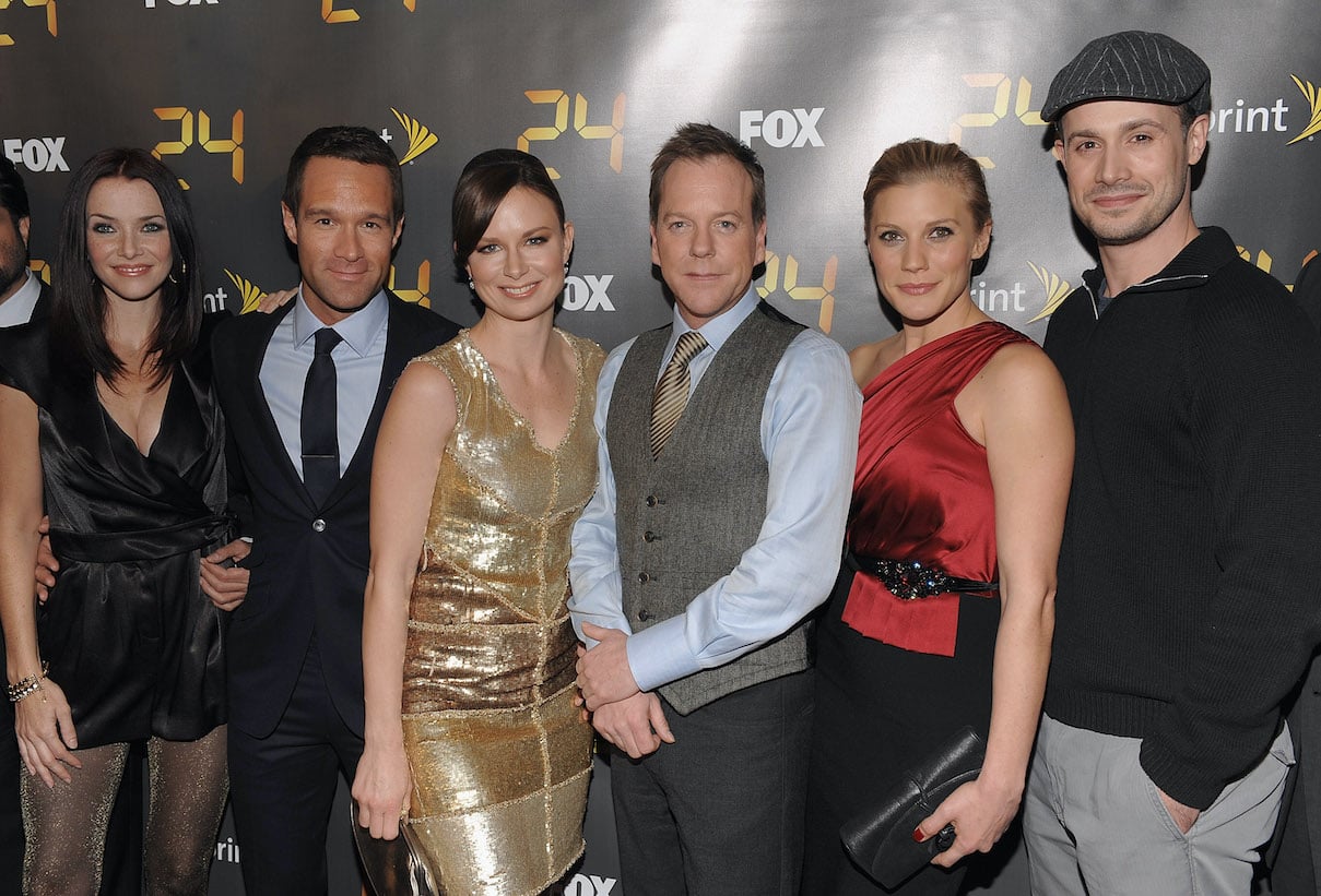 Annie Wersching, Chris Diamantopoulos, Mary Lynn Rajskub, Kiefer Sutherland, Katee Sackhoff, and Freddie Prinze Jr. at the '24' Season 8 premiere