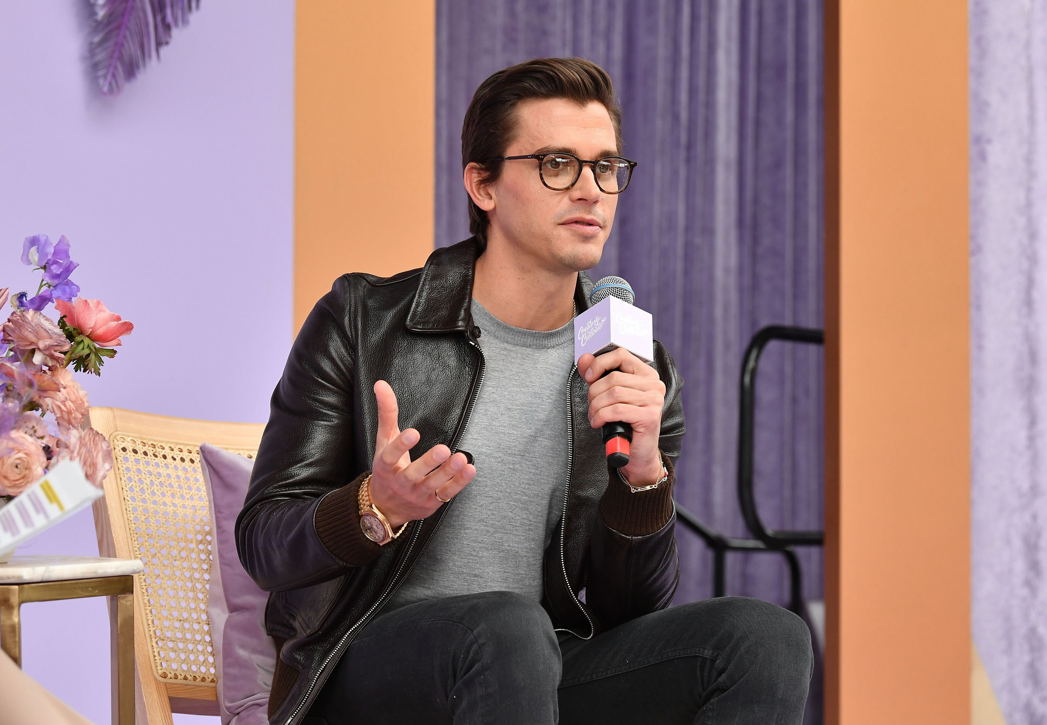 Antoni Porowski speaks onstage during Create & Cultivate Los Angeles