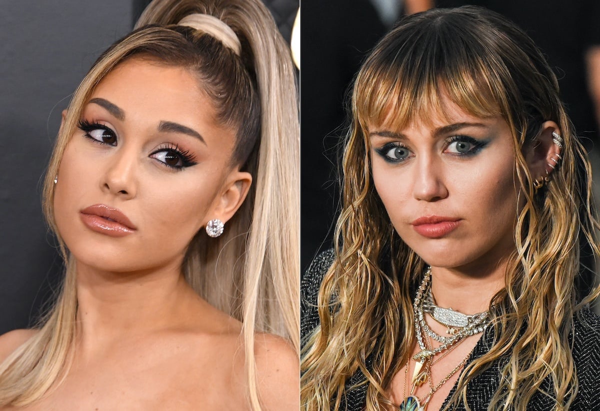 Ariana Grande (left) and Miley Cyrus (right) | Steve Granitz/Presley Ann/WireImage