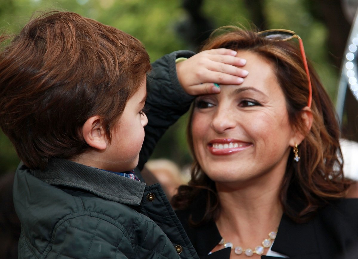 Mariska Hargitay and her son, August Miklos Friedrich Hermann