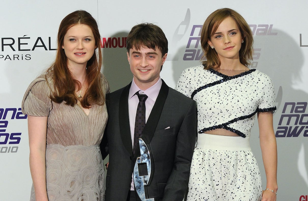 Bonnie Wright, Daniel Radcliffe, and Emma Watson at the 2010 National Movie Awards