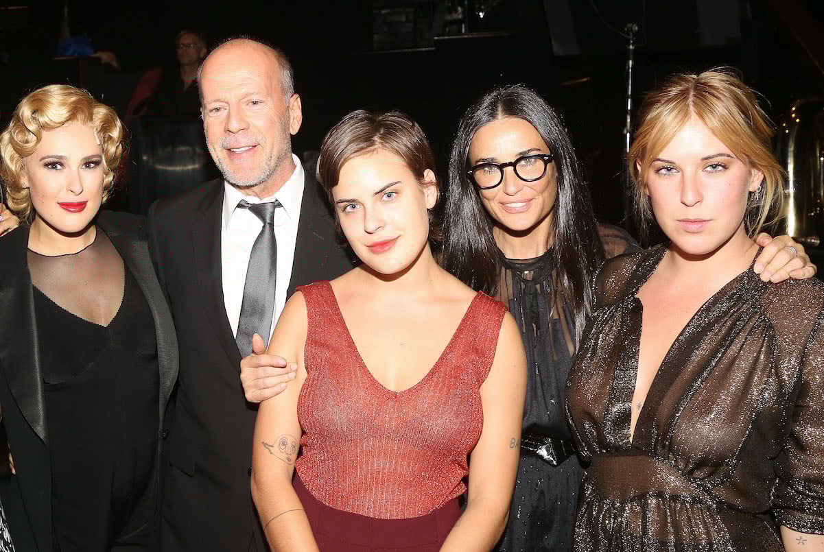 Bruce Willis, Demi Moore, and their three daughters, Rumer, Scout, and Tallulah