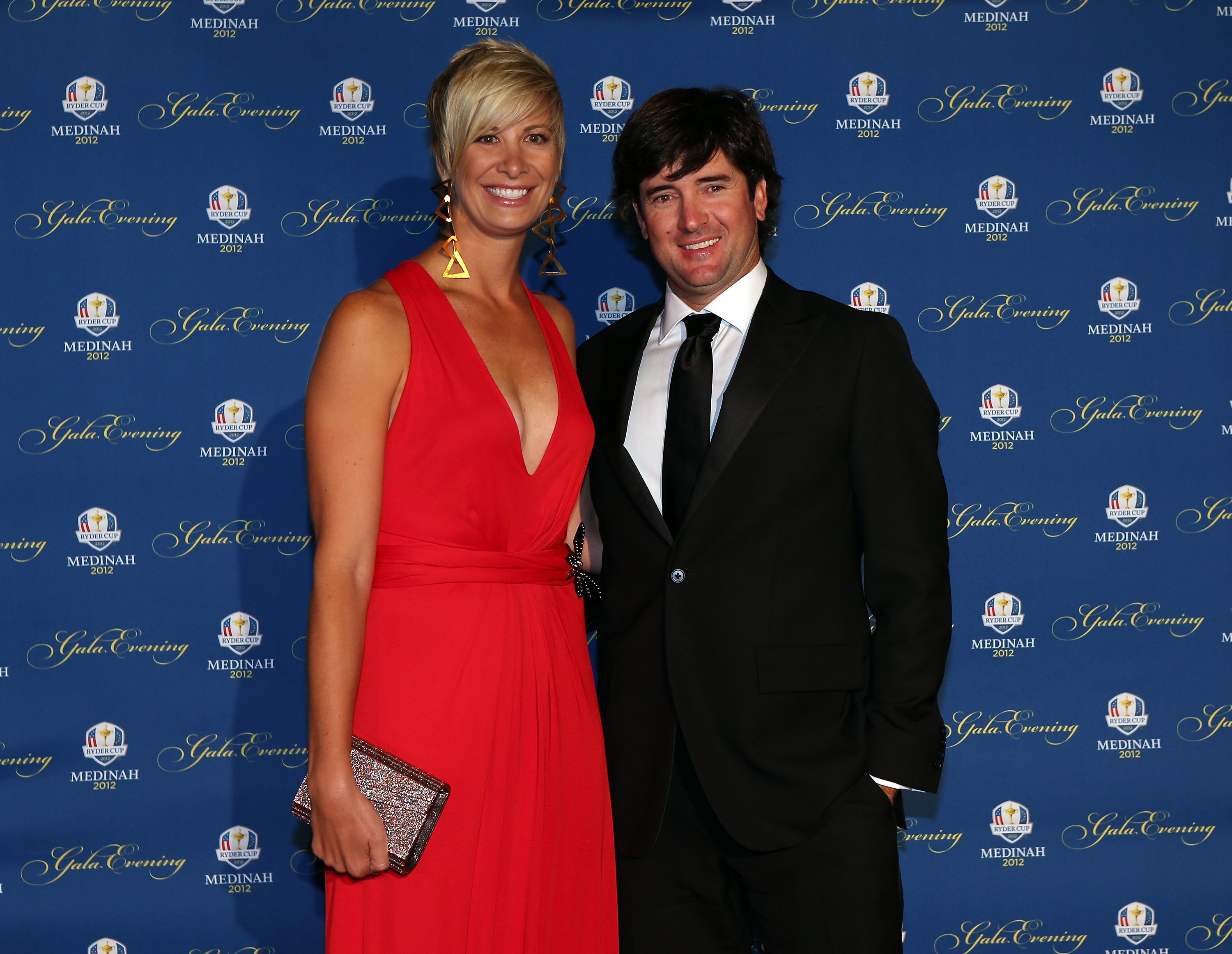 Bubba Watson of the USA and his wife Angie Watson