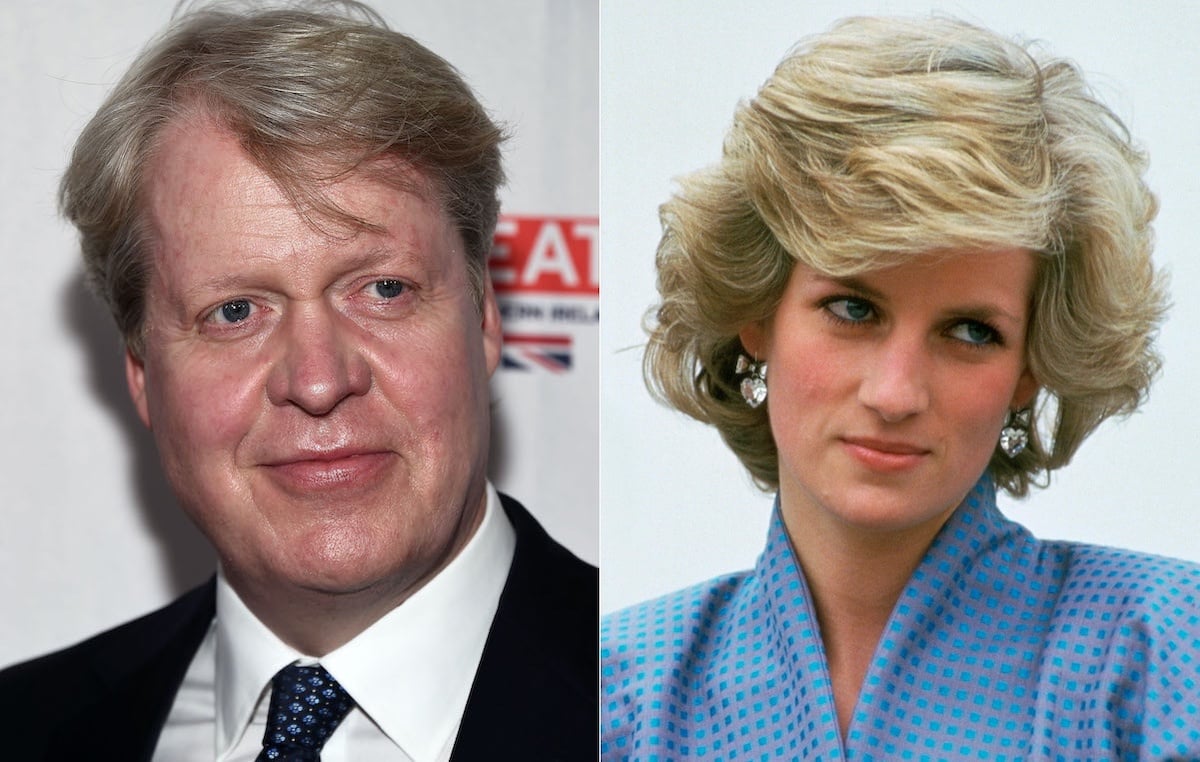 Charles Spencer (left) and Princess Diana (right) | Amanda Edwards/WireImage/Tim Graham Photo Library via Getty Images