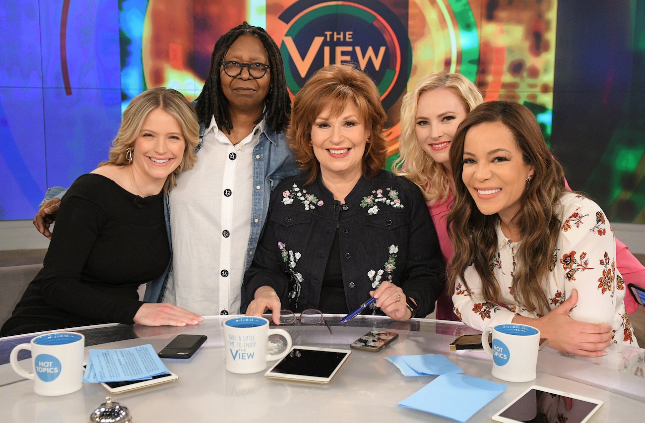 Sara Haines, Whoopi Goldberg, Joy Behar, Meghan McCain, and Sunny Hostin of 'The View' 
