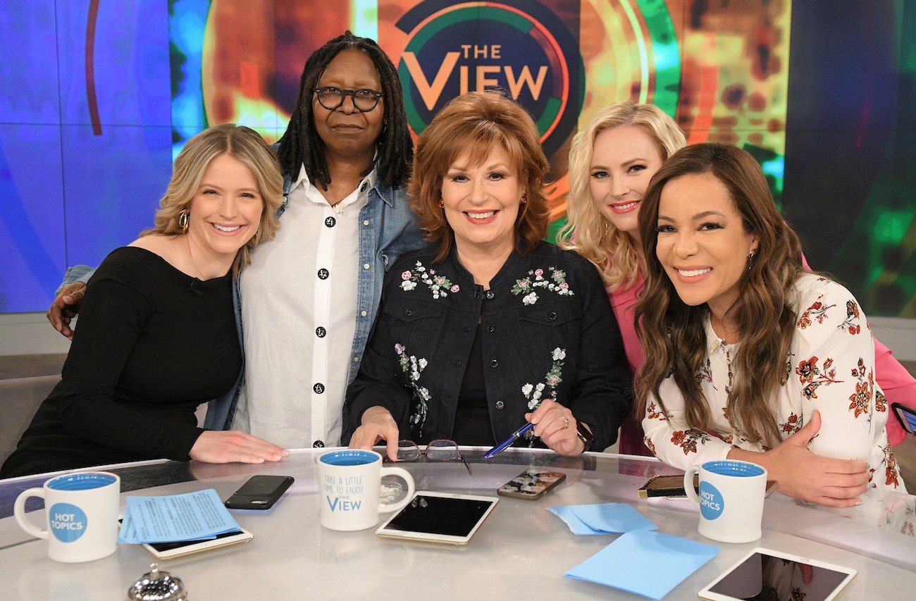 Sara Haines, Whoopi Goldberg, Joy Behar, Meghan McCain, and Sunny Hostin of 'The View'