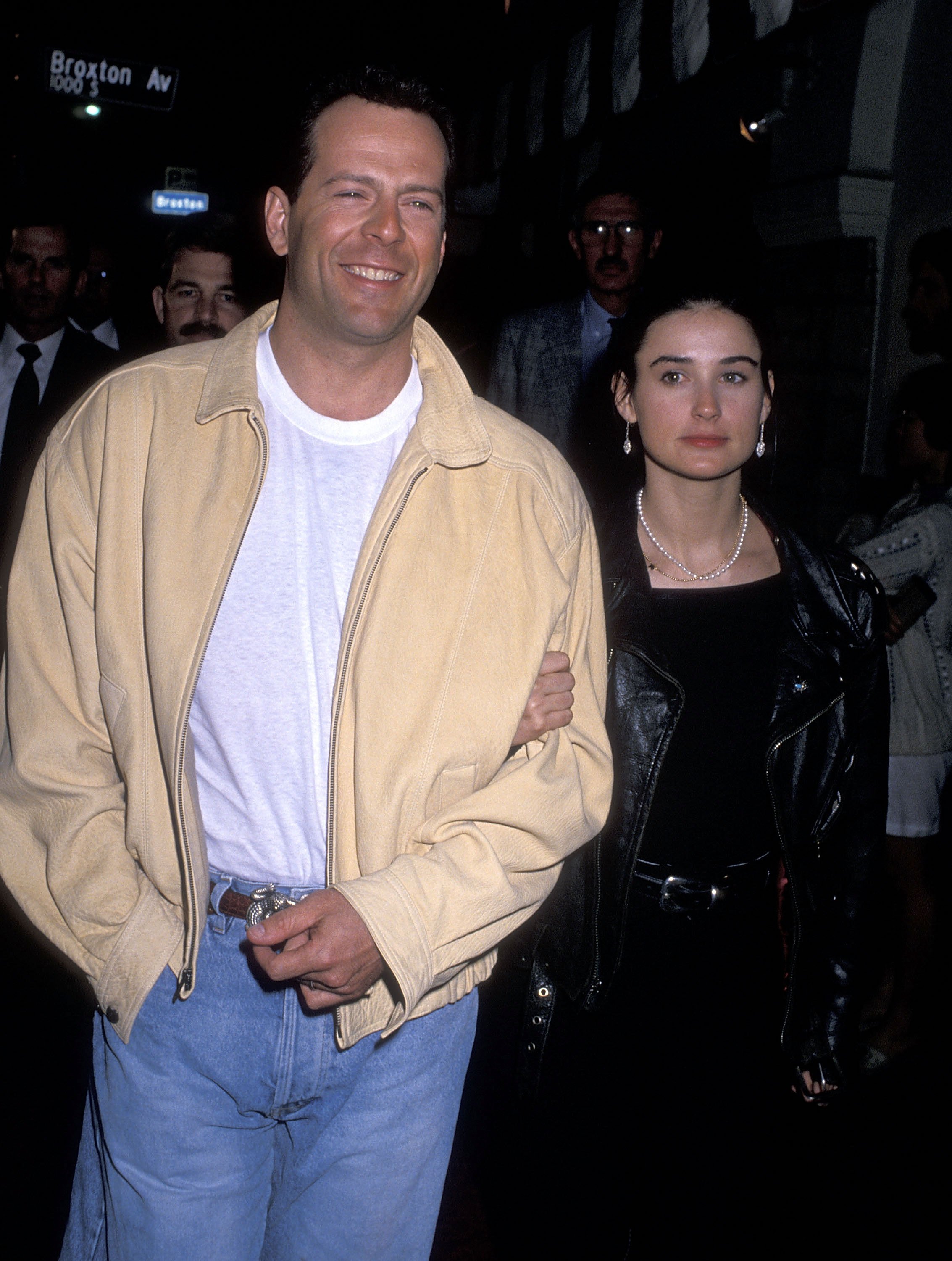 Bruce Willis and actress Demi Moore in 1989