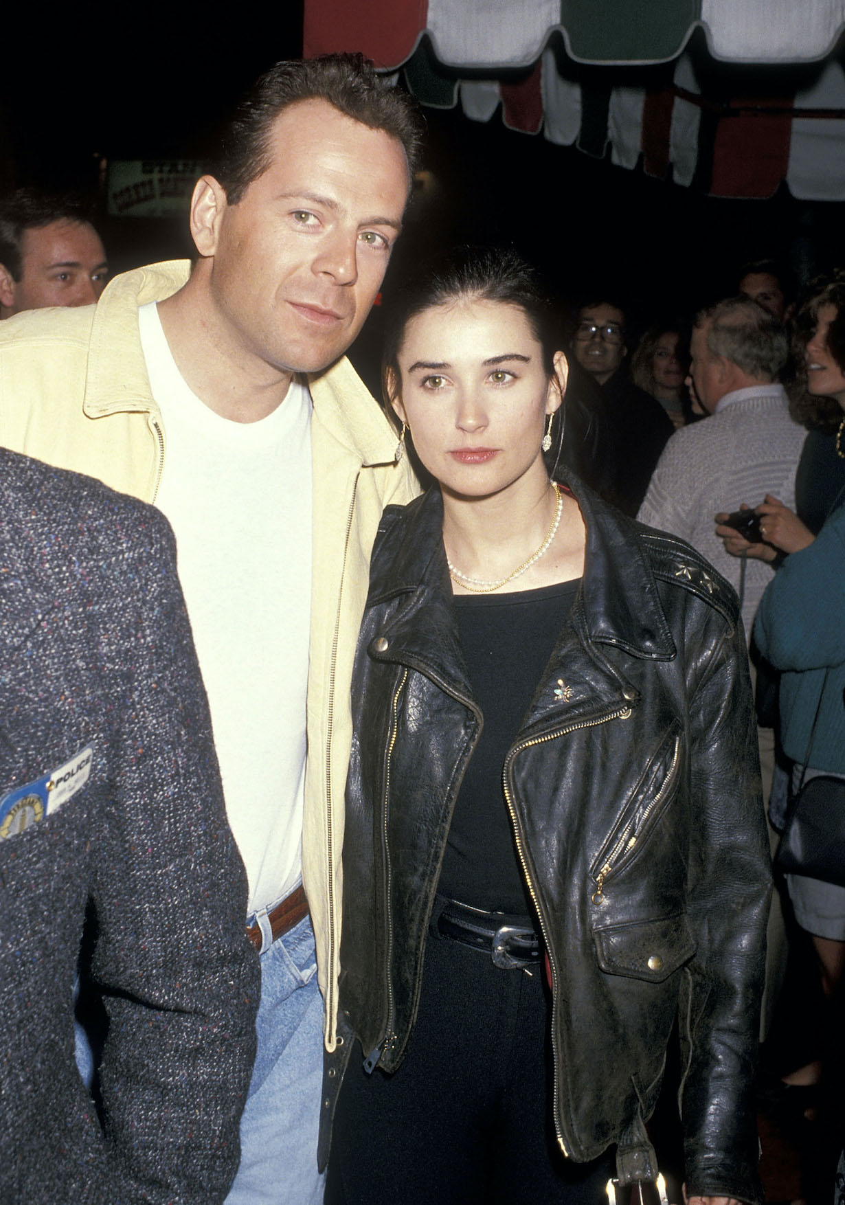 Bruce Willis and Demi Moore attend the "Chances Are" Westwood Premiere on March 8, 1989