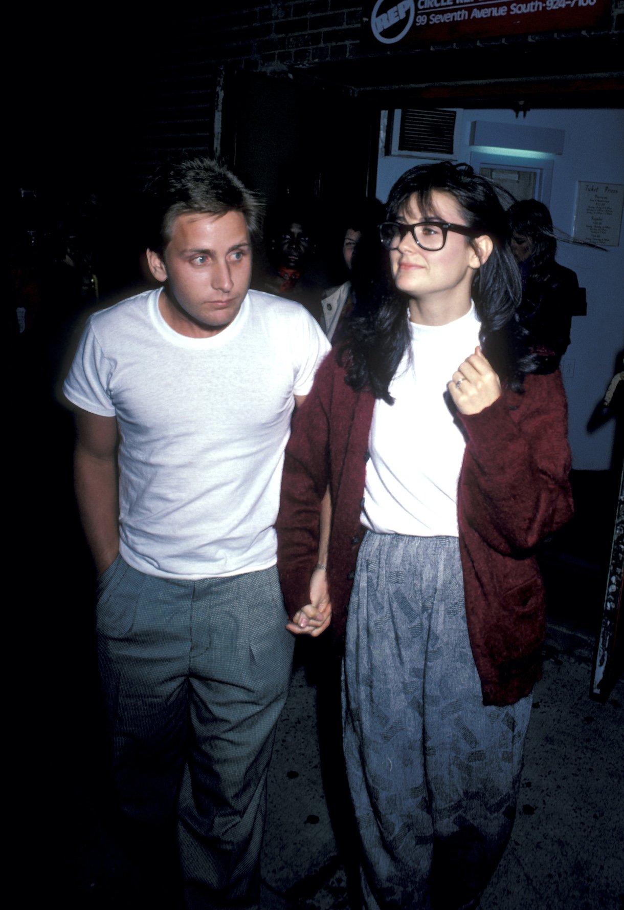 Emilio Estevez and Demi Moore