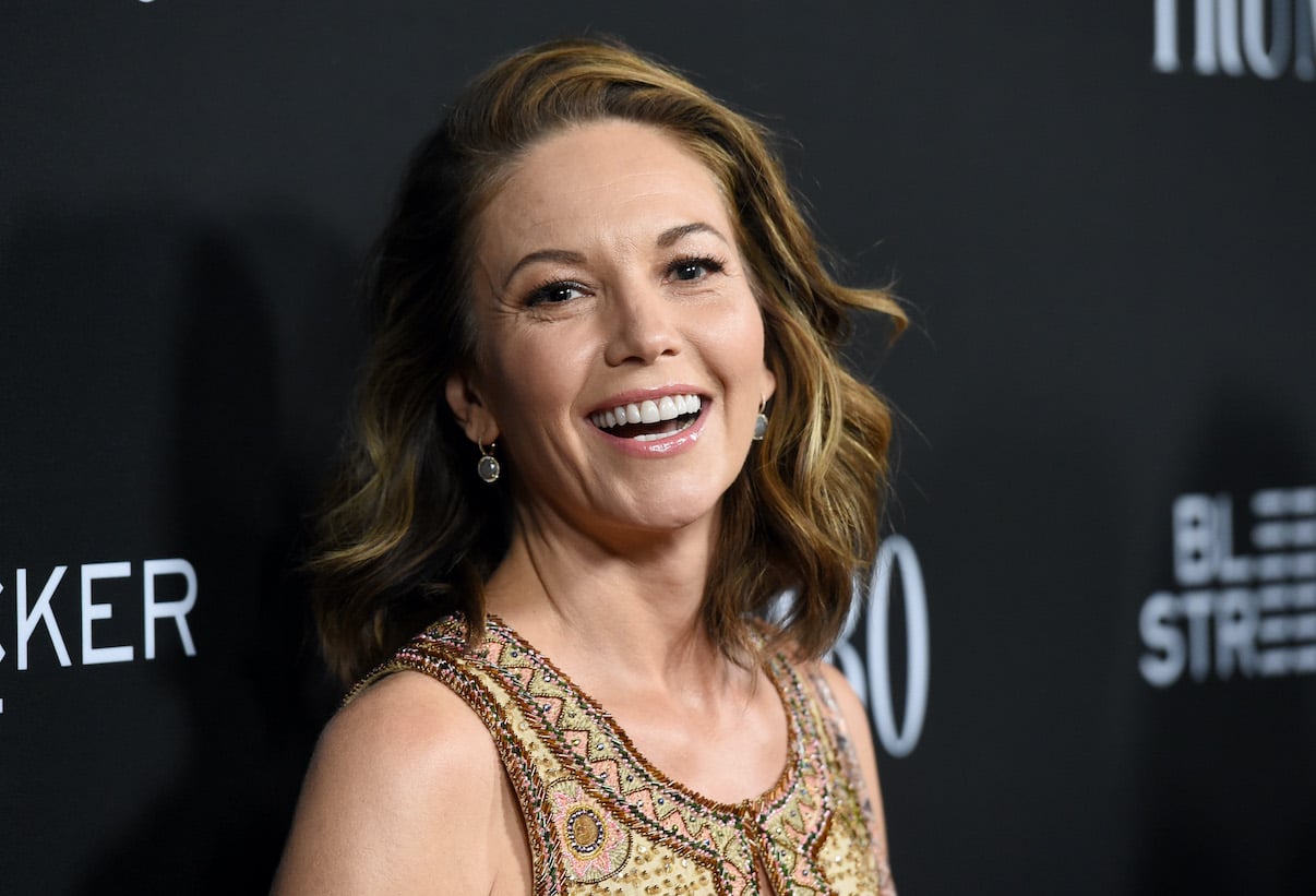 Diane Lane poses for photographers at the premiere of 'Trumbo'