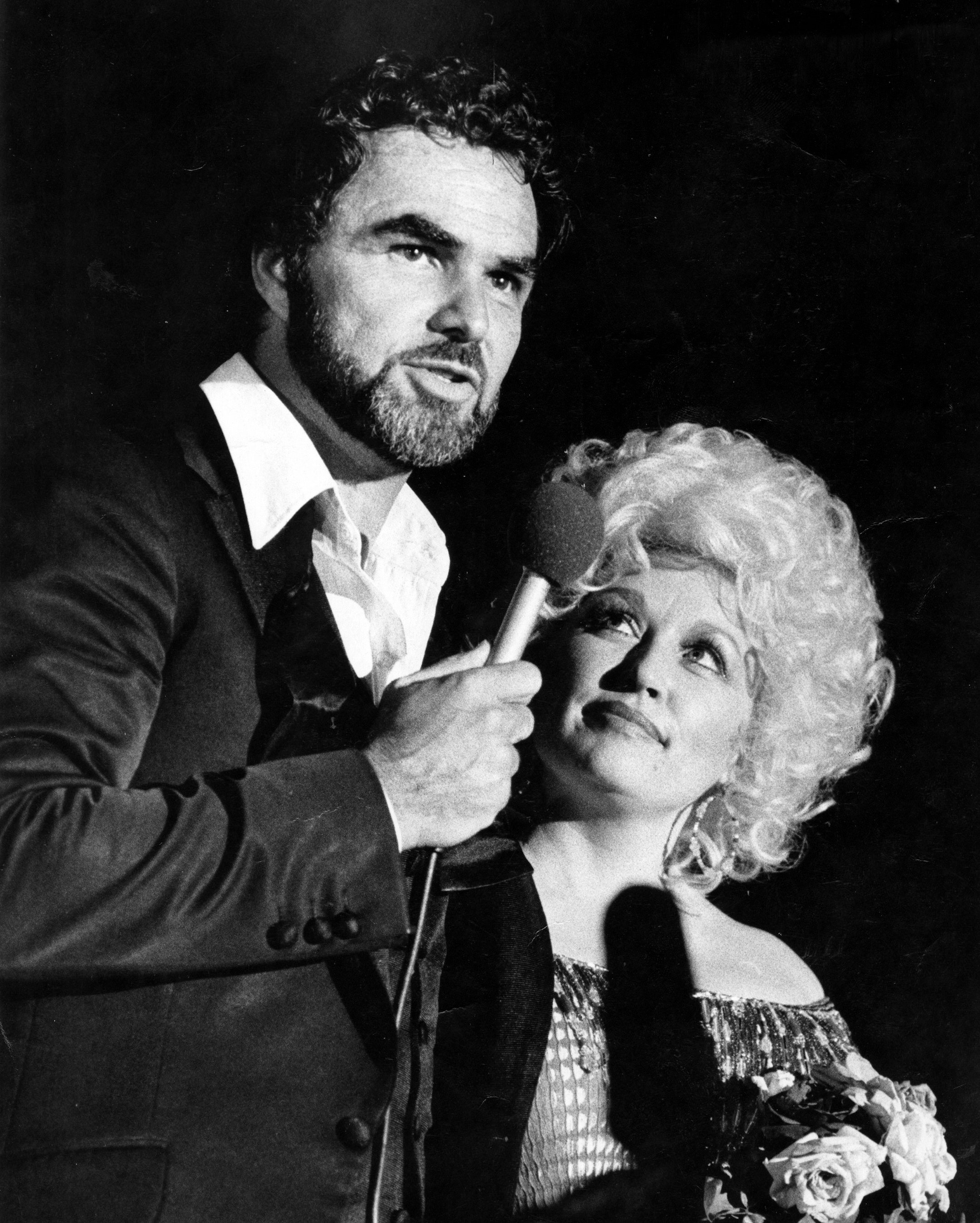 Burt Reynolds and Dolly Parton at Burt Reynolds Theater on July 15, 1982 