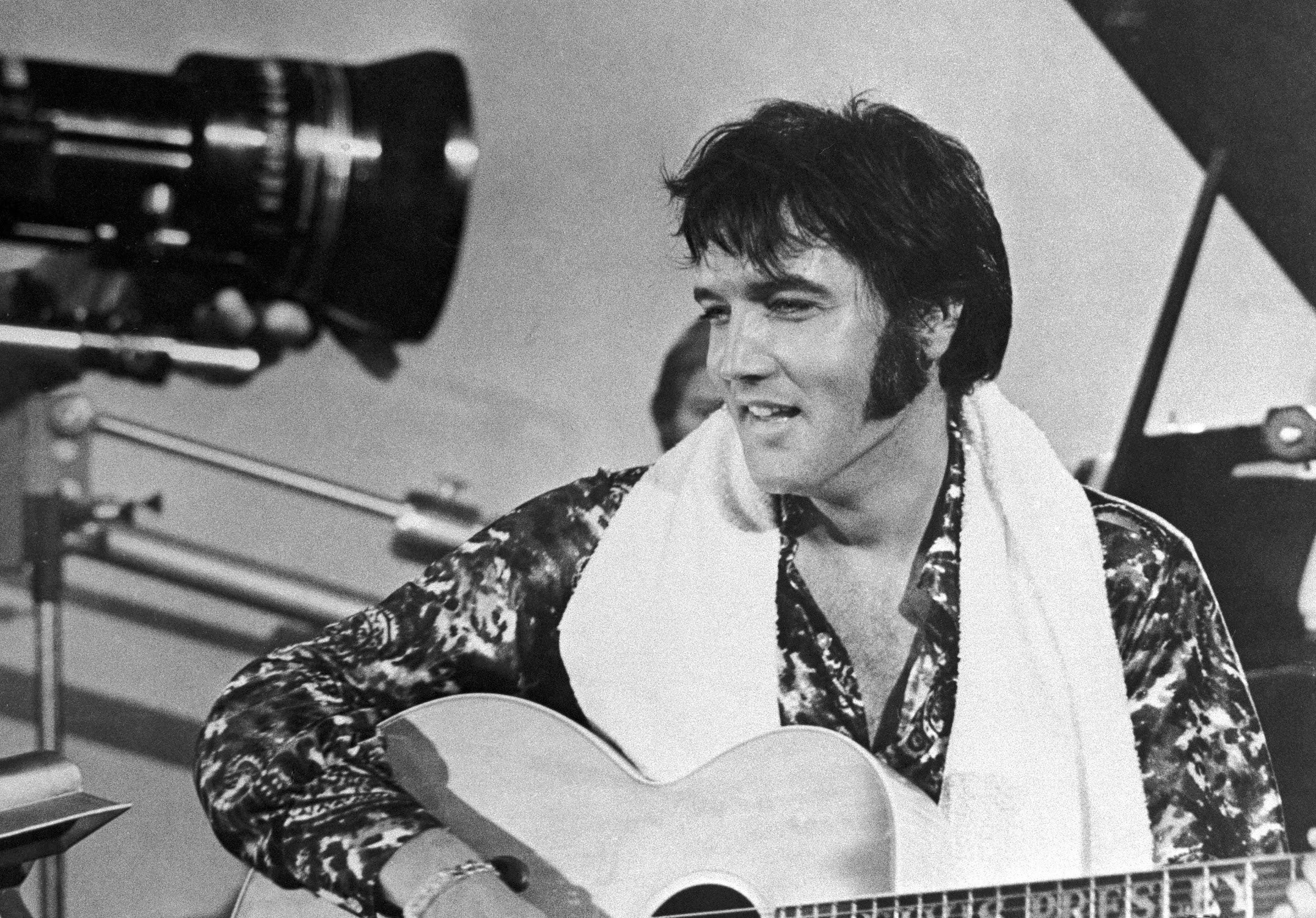 Elvis Presley on tour in 1972