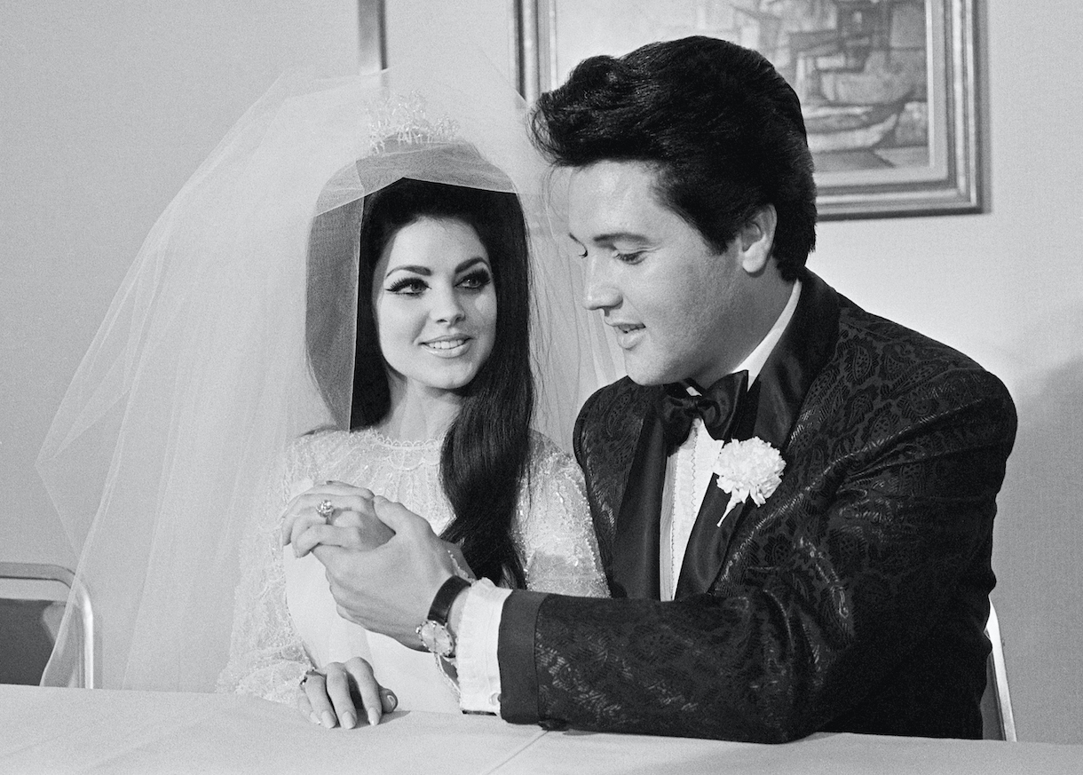 Elvis Presley And His Wife Priscilla