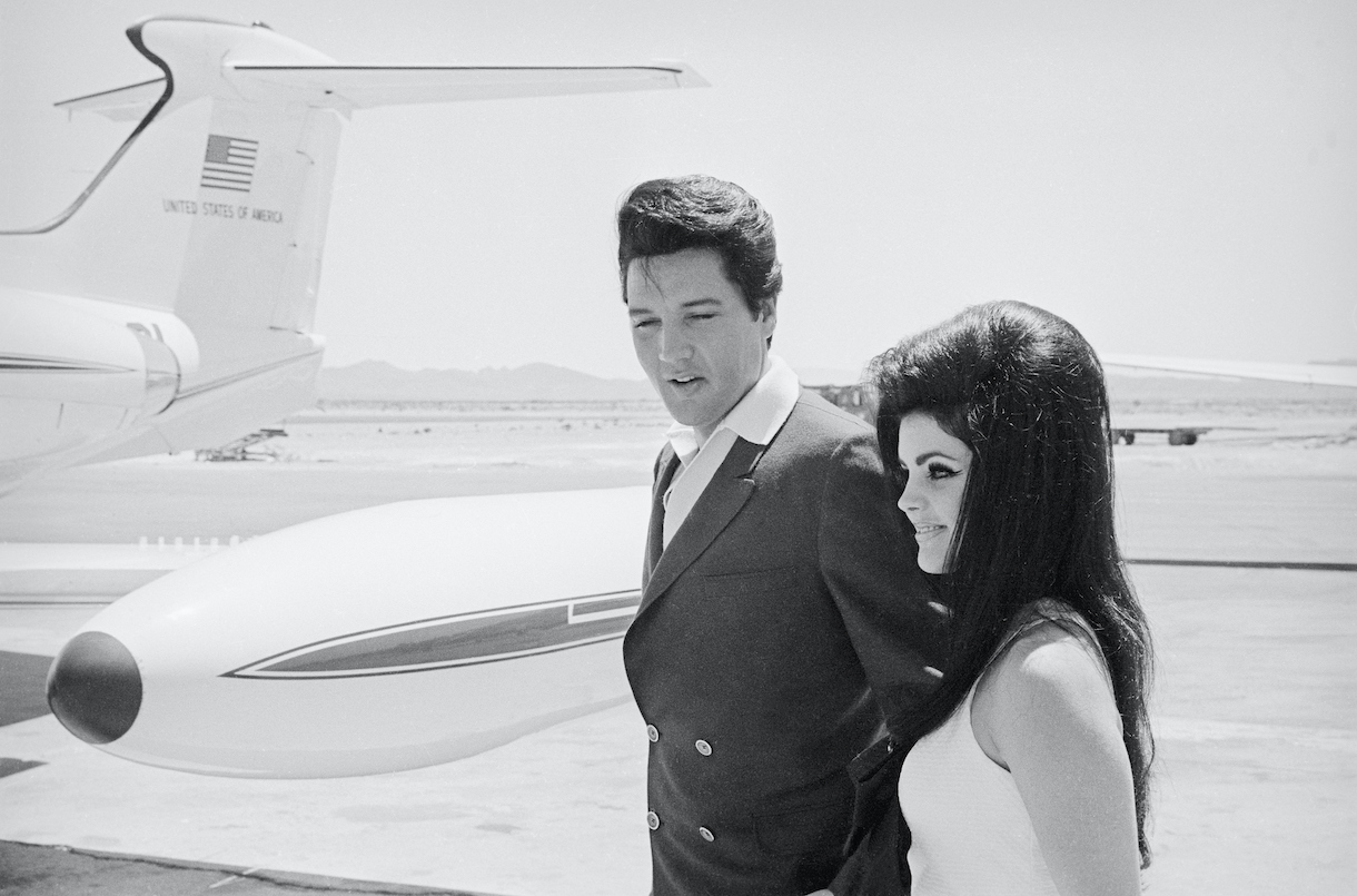 Elvis Presley and his bride Priscilla Ann Beaulieu