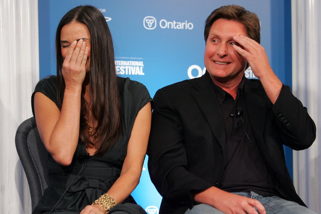 Demi Moore and Emilio Estevez during 31st Annual Toronto International Film Festival