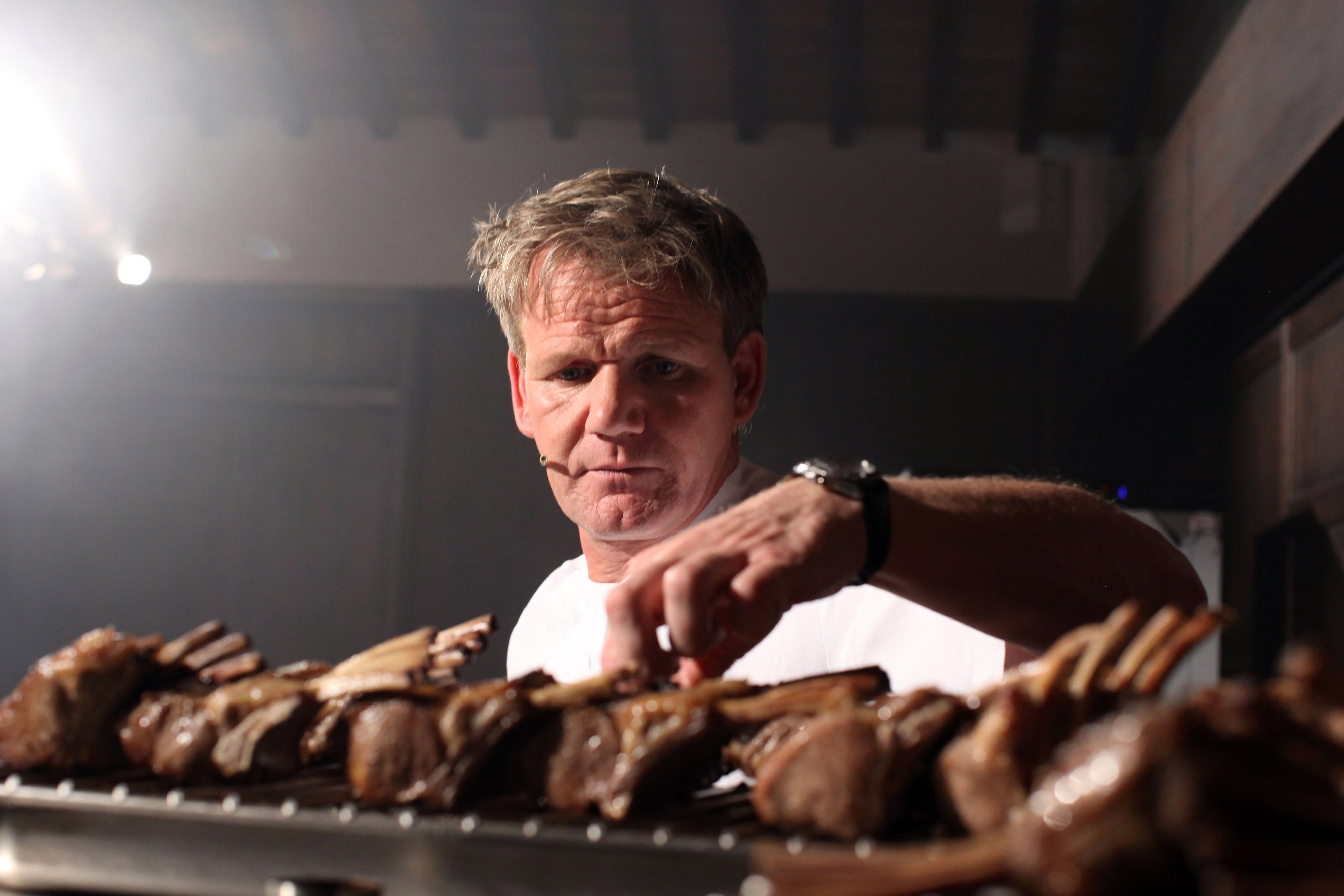 ordon Ramsay holds a cooking class at the Castel Monastero Resort on July 5, 2012