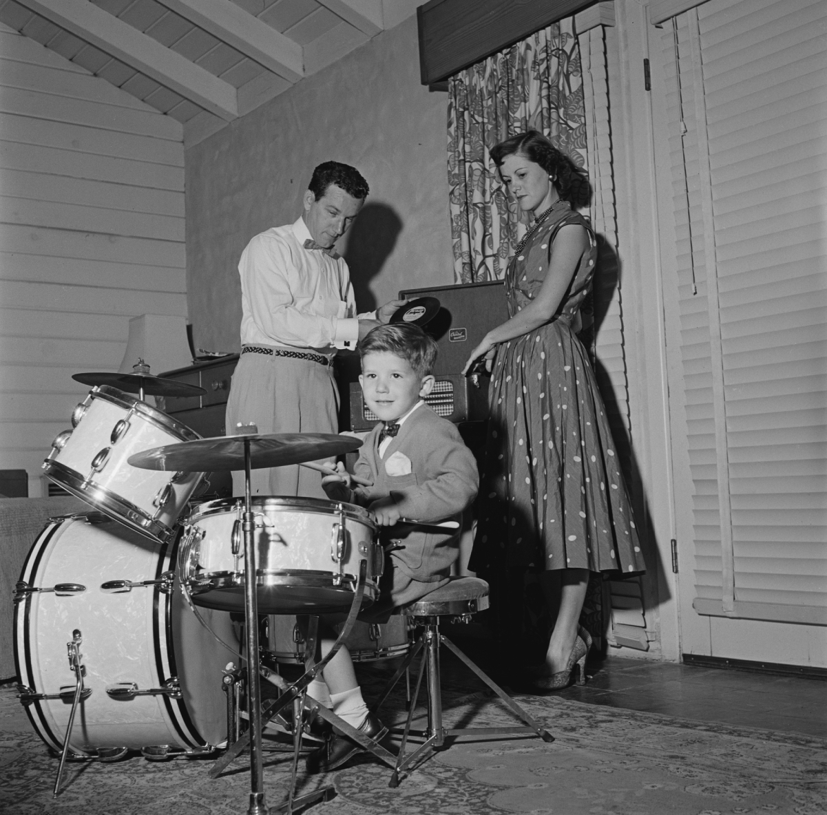 Keith Thibodeaux on drums, 1955