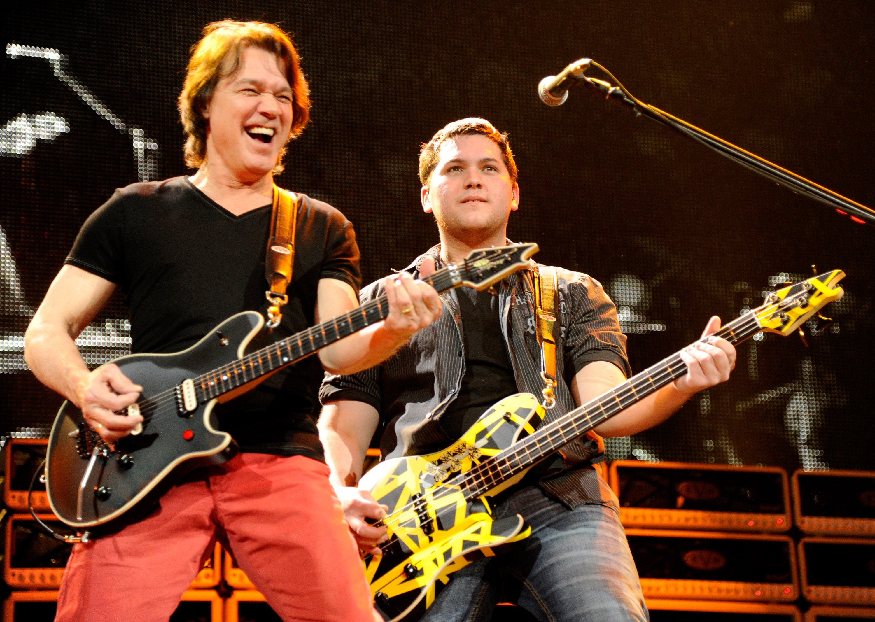 Eddie Van Halen with son Wolfgang Van Halen, 2012