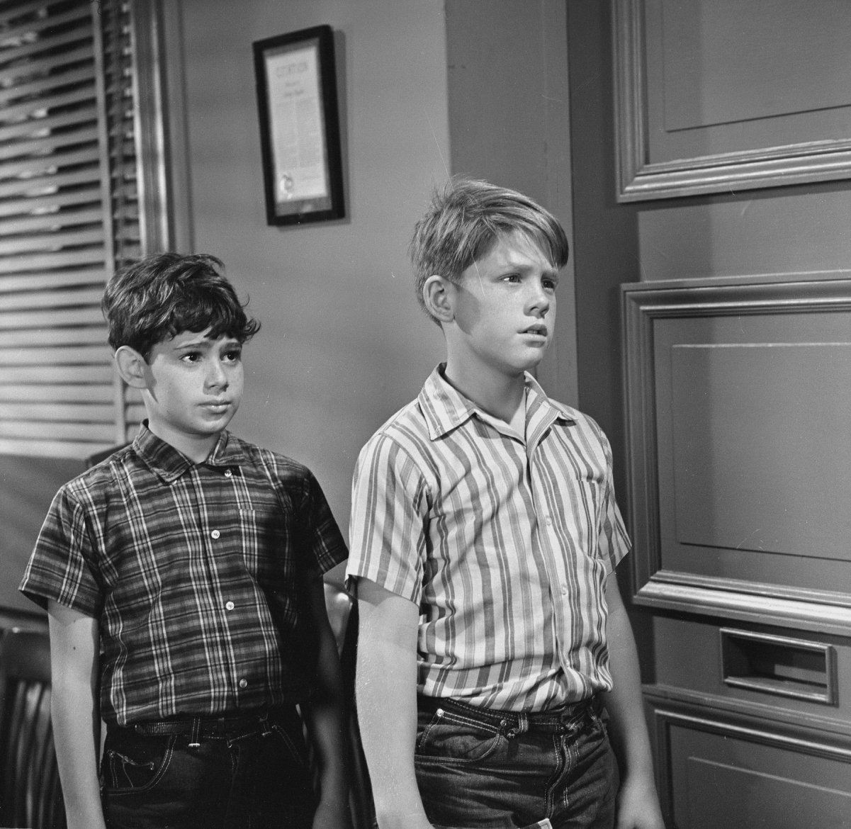 Sheldon Golomb as Arnold, left, and Ron Howard as Opie in a scene from 'The Andy Griffith Show'