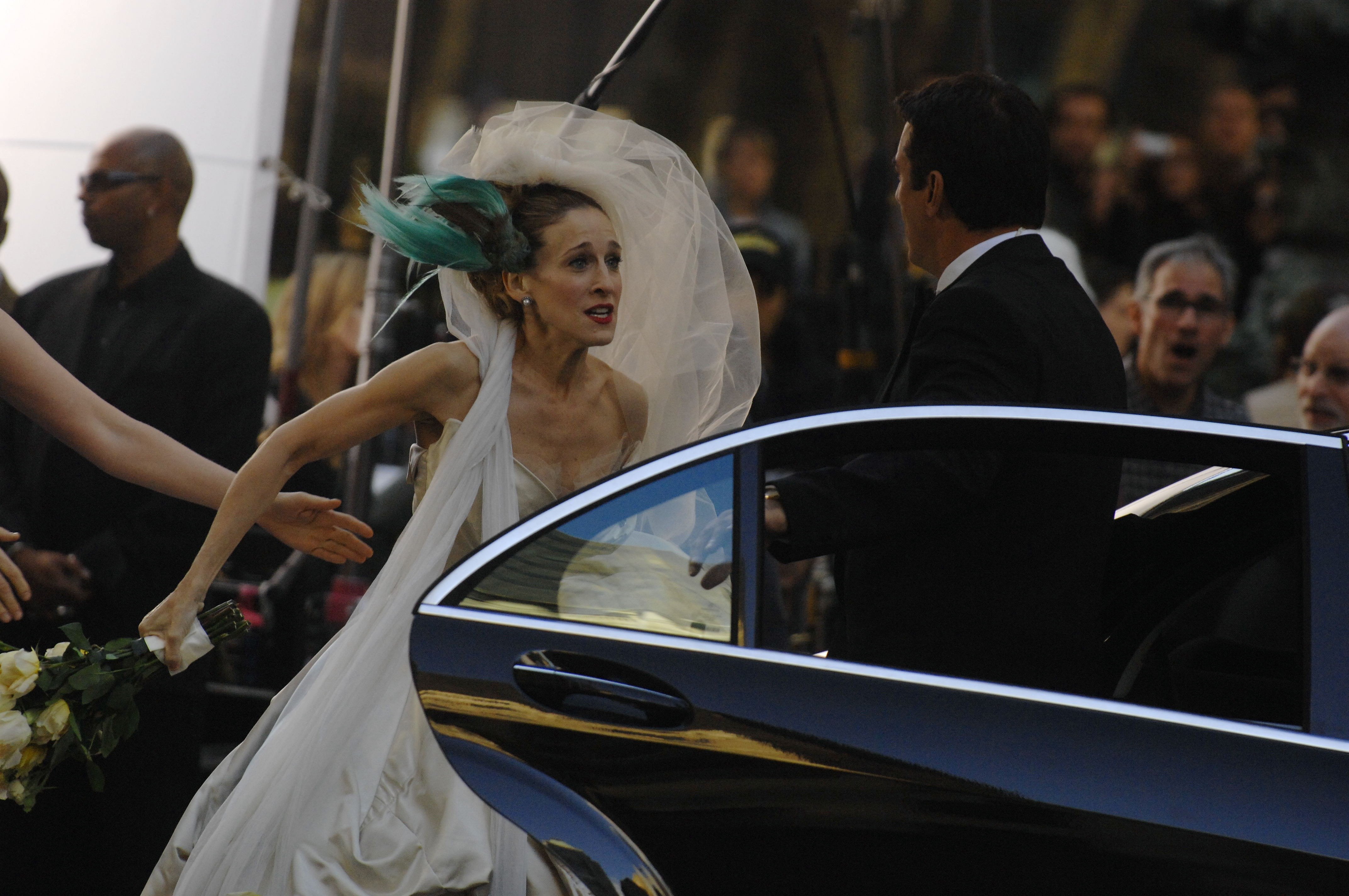 Carrie Bradshaw and Mr. Big in 'Sex and the City: The Movie'