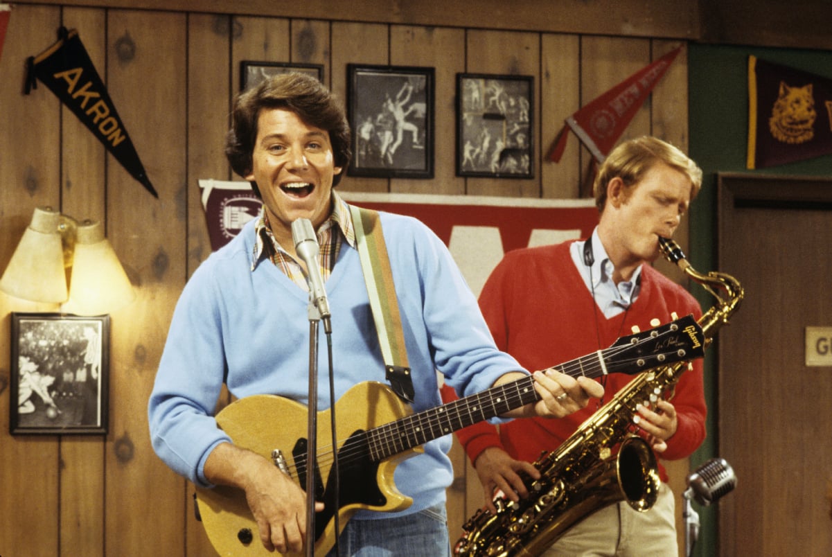 From left: 'Skyward' author Anson Williams and director Ron Howard in a scene from 'Happy Days'