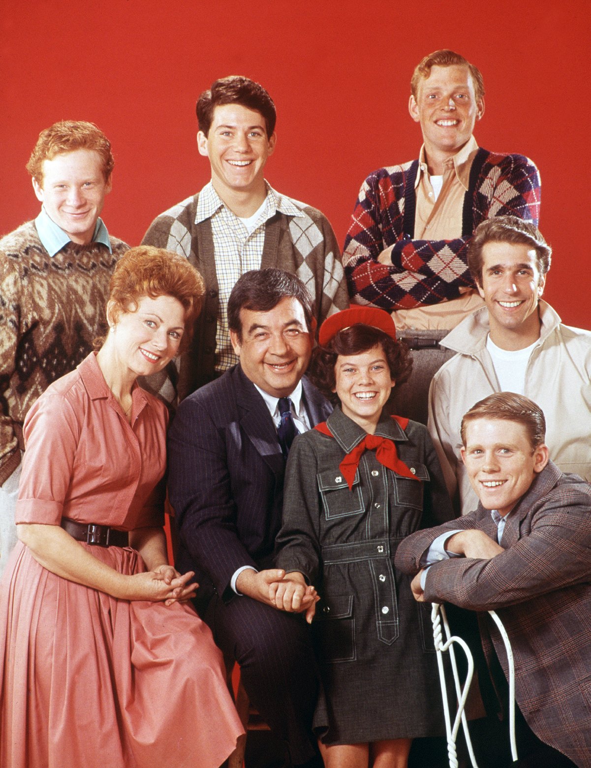 The cast of 'Happy Days,' 1974