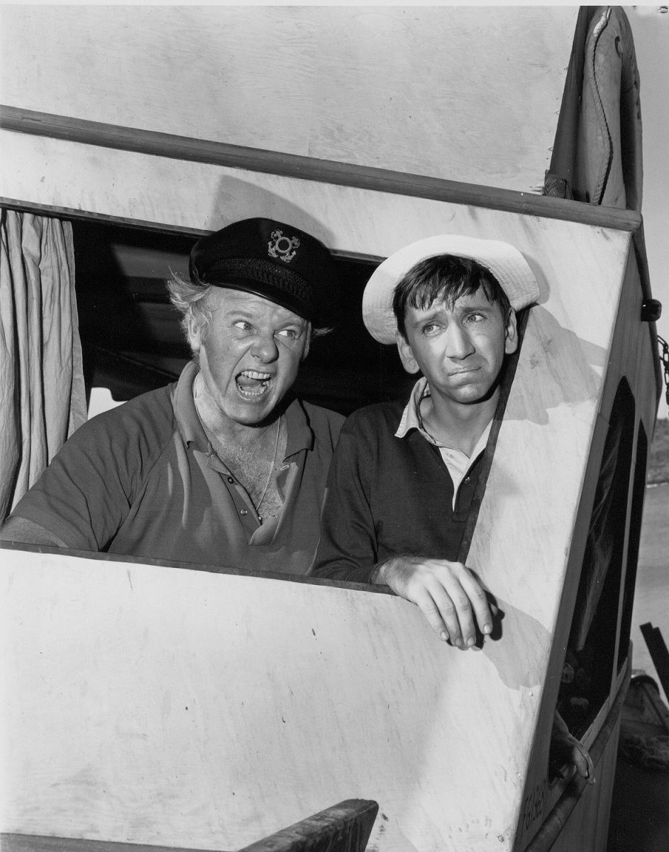 Alan Hale Jr. and Bob Denver appear as The Skipper and Gilligan in 'Gilligan's Island'
