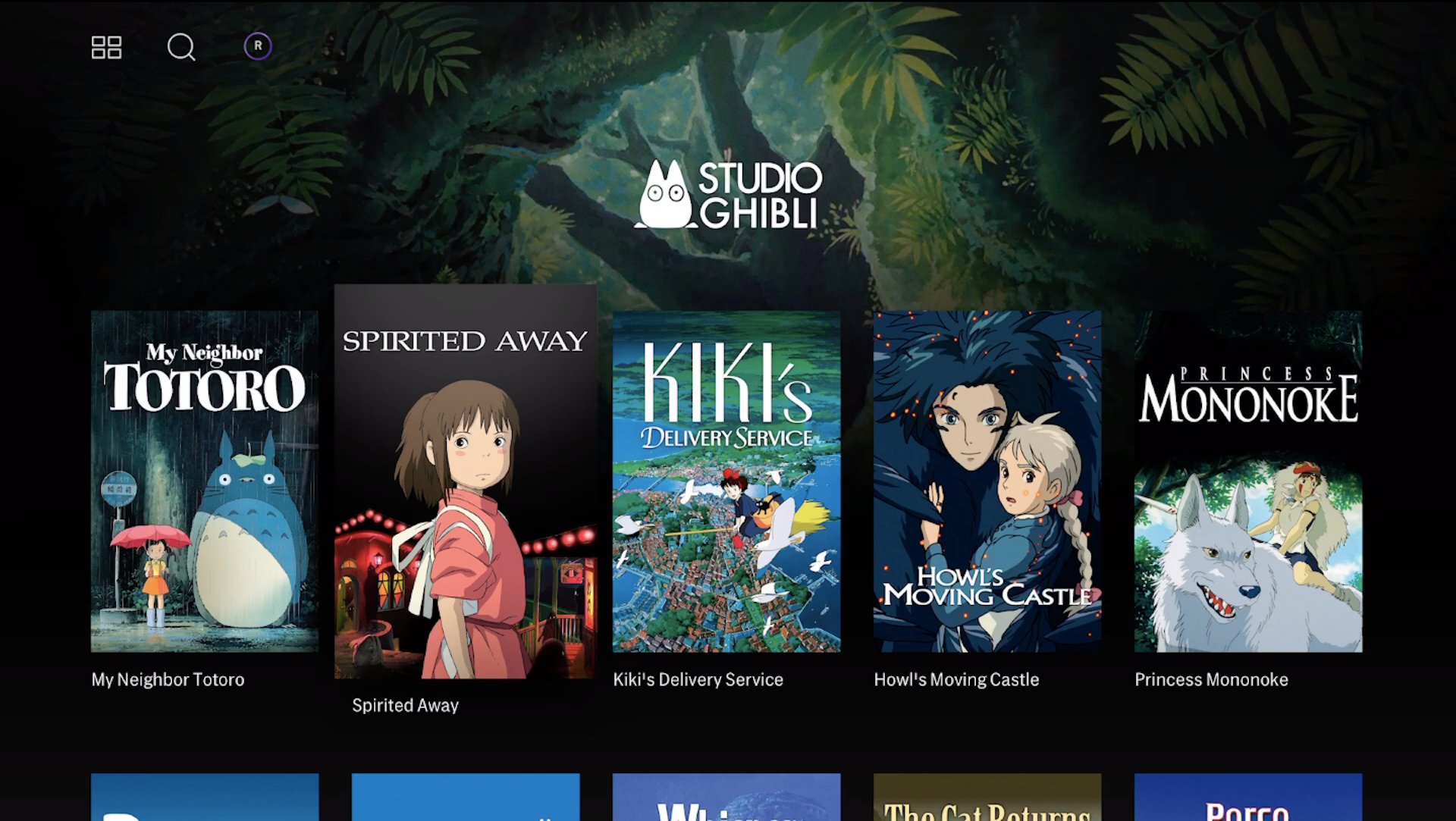 Studio Ghibli films on HBO Max