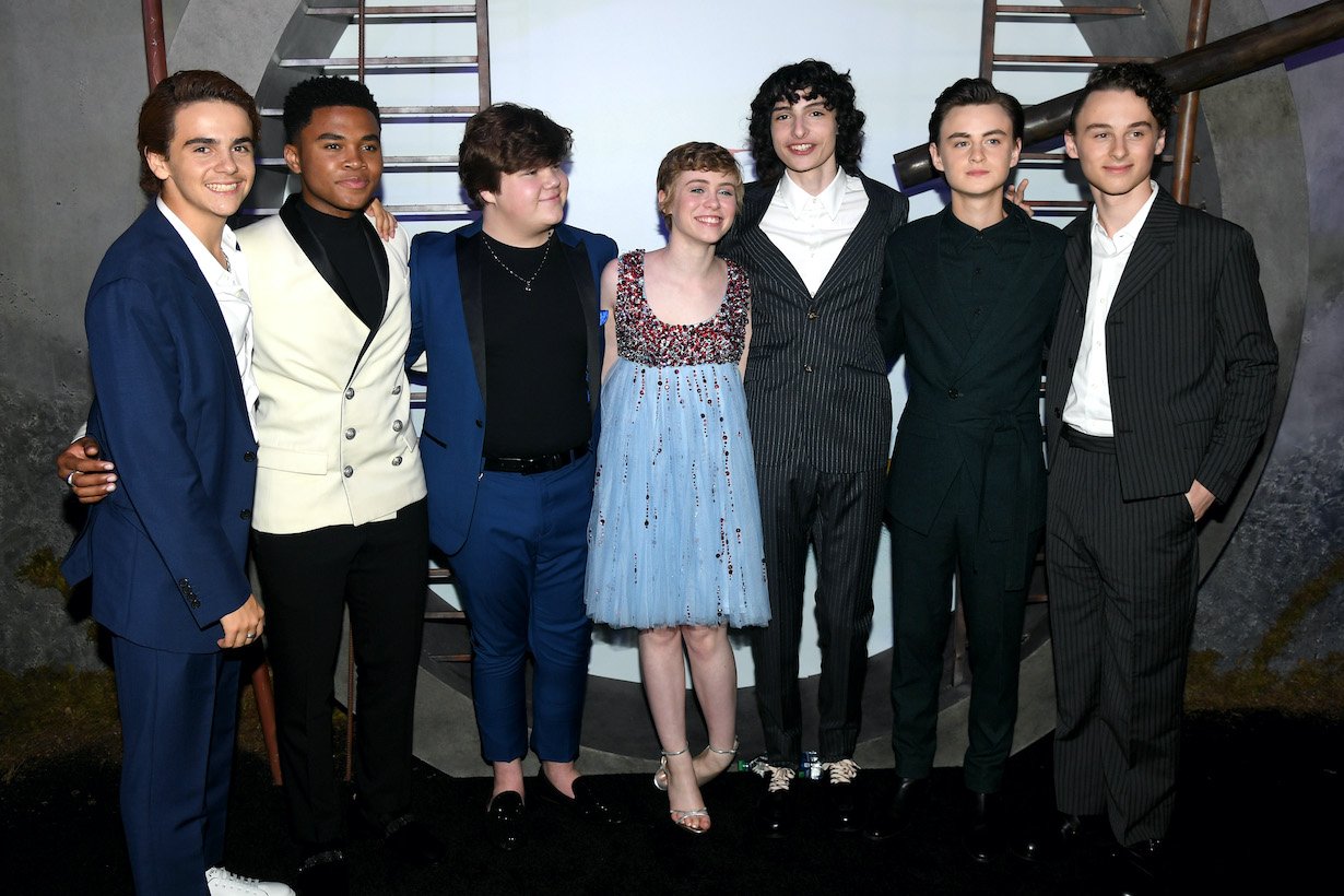 Jack Dylan Grazer, Chosen Jacobs, Jeremy Ray Taylor, Sophia Lillis, Finn Wolfhard, Jaeden Martell, and Wyatt Oleff attend the Premiere of Warner Bros. Pictures' "It Chapter Two"