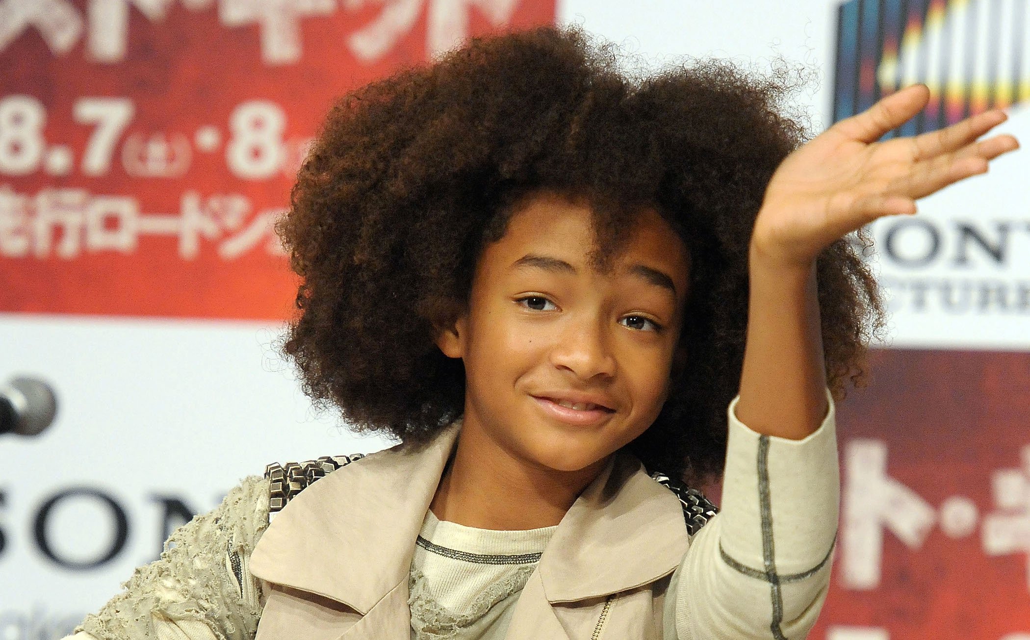 Jaden Smith at a 'The Karate Kid' press conference 